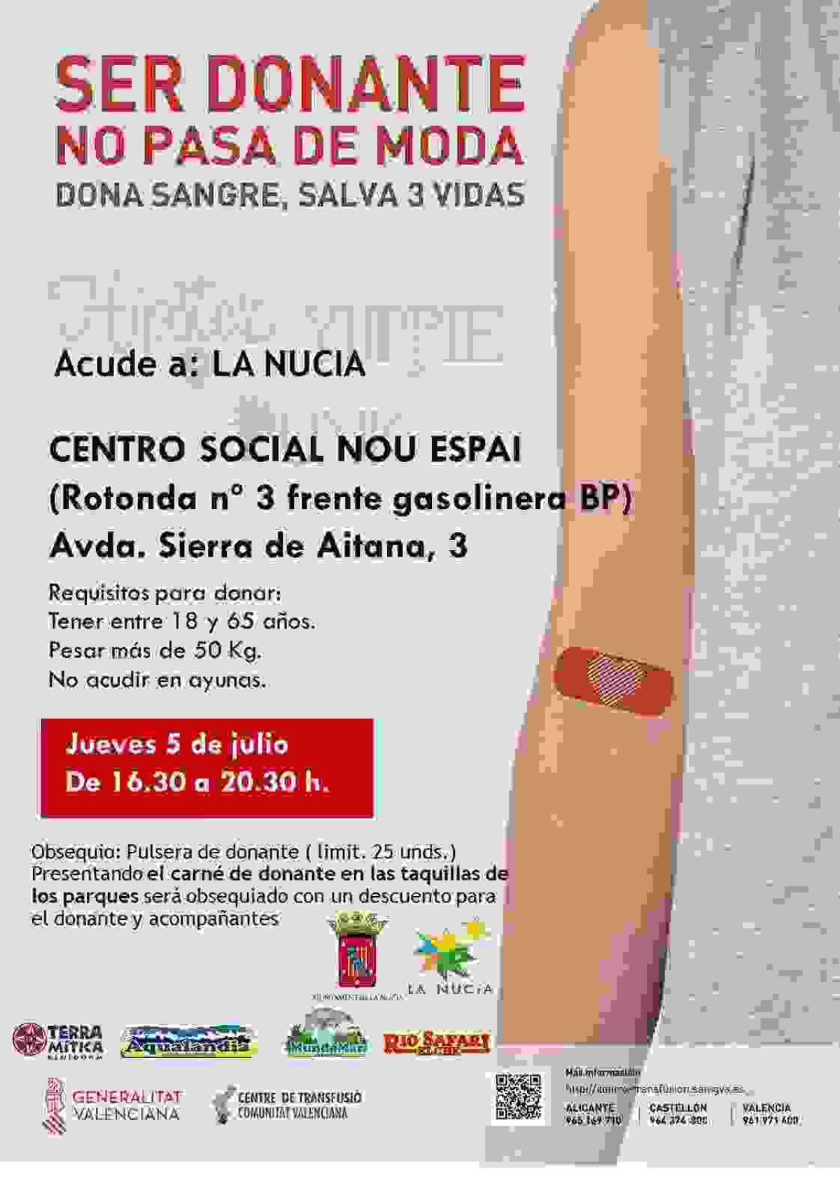 La Nuc&iacute;a &middot; Ma&ntilde;ana Donaci&oacute;n de Sangre en el Centro Social Nou Espai