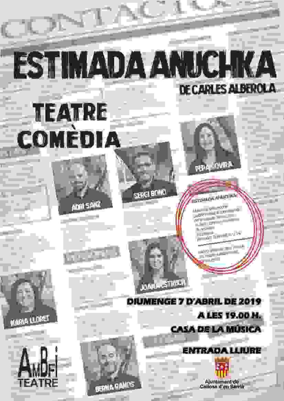   Comarca // La Casa de la Música acoge este domingo la obra de teatro ‘Estimada Anuchka’