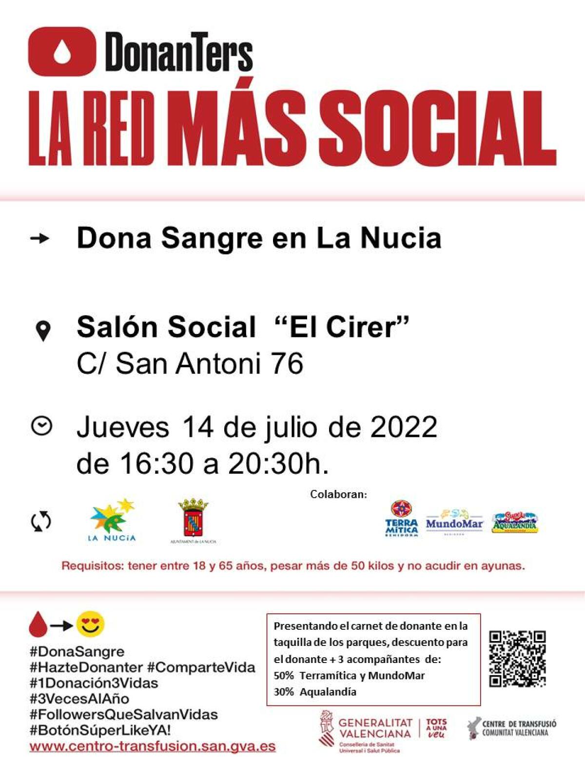 Este jueves nueva donación de sangre en el Cirer