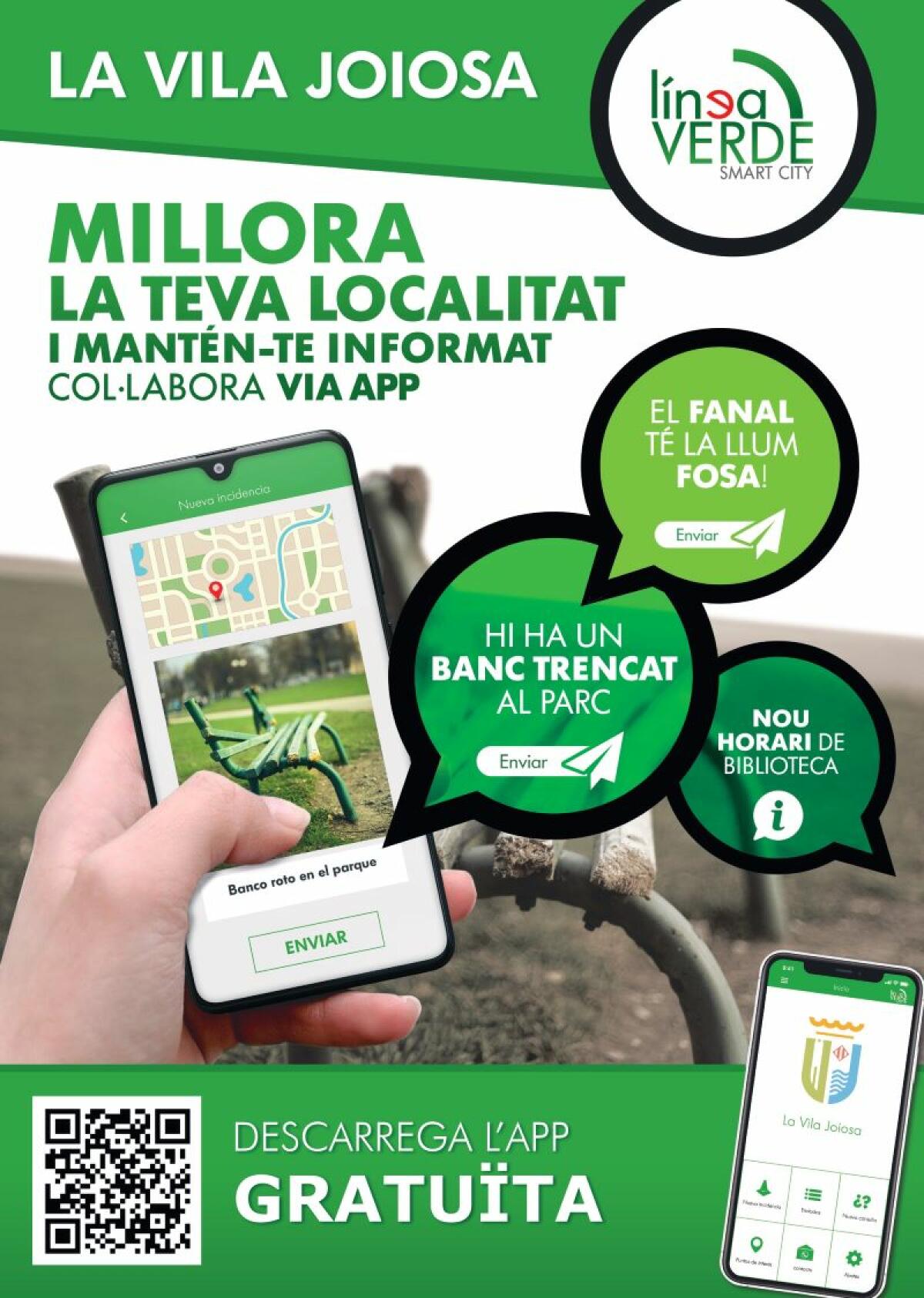 El Ayuntamiento de la Vila Joiosa implanta el nuevo servicio de comunicación de incidencias a través de APP móvil ‘Línea Verde’