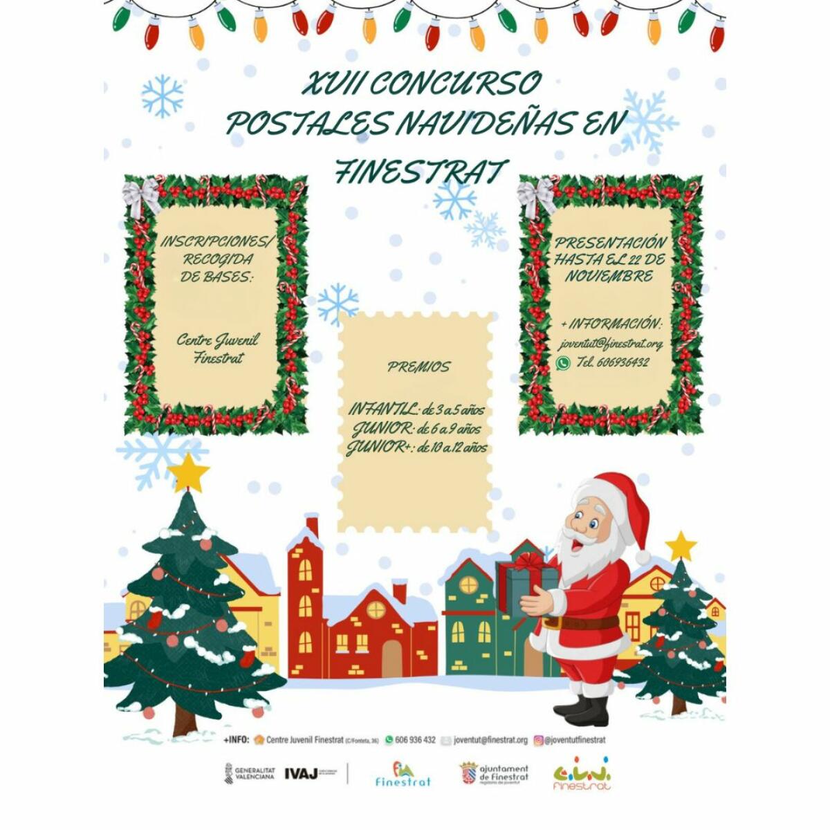 LA CONCEJALÍA DE JUVENTUD DE FINESTRAT CONVOCA EL XVII CONCURSO DE POSTALES NAVIDEÑAS 