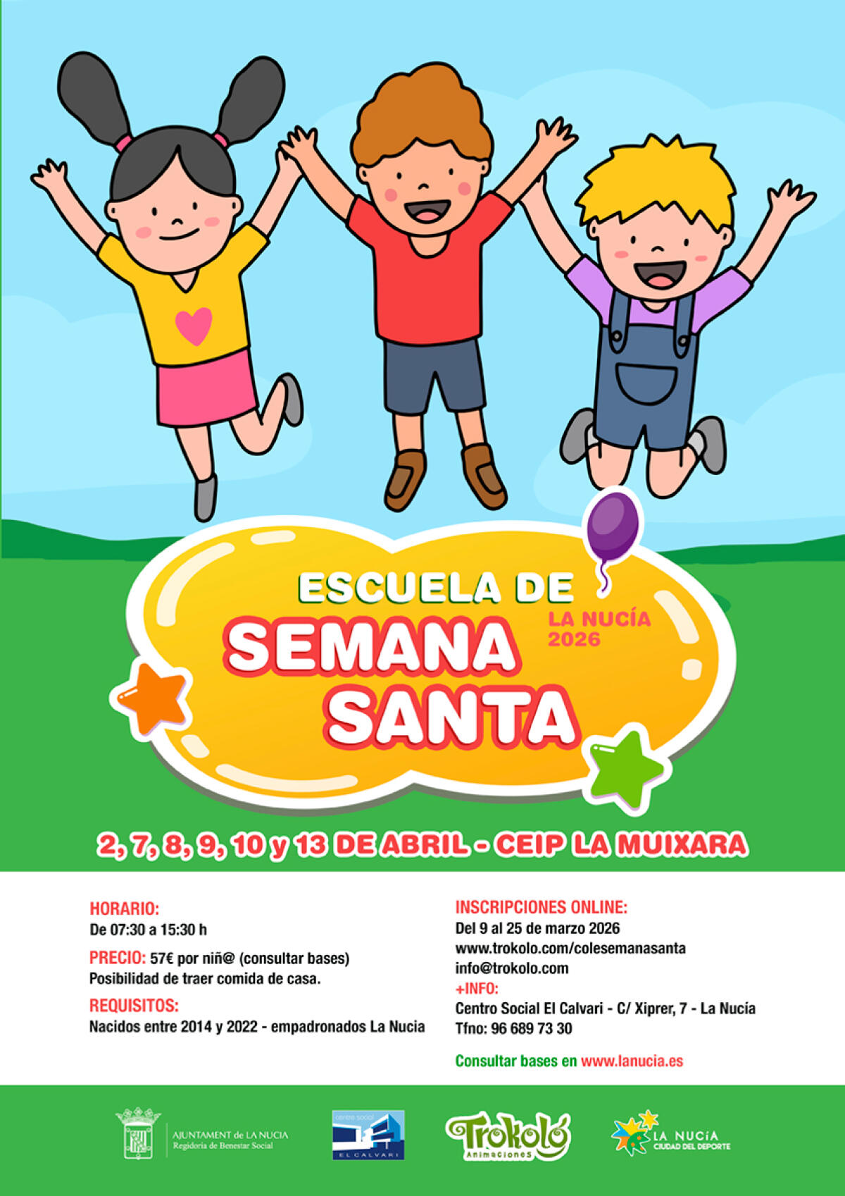 Abierto el plazo de inscripci&oacute;n de la &ldquo;Escuela de Semana Santa 2026&rdquo;