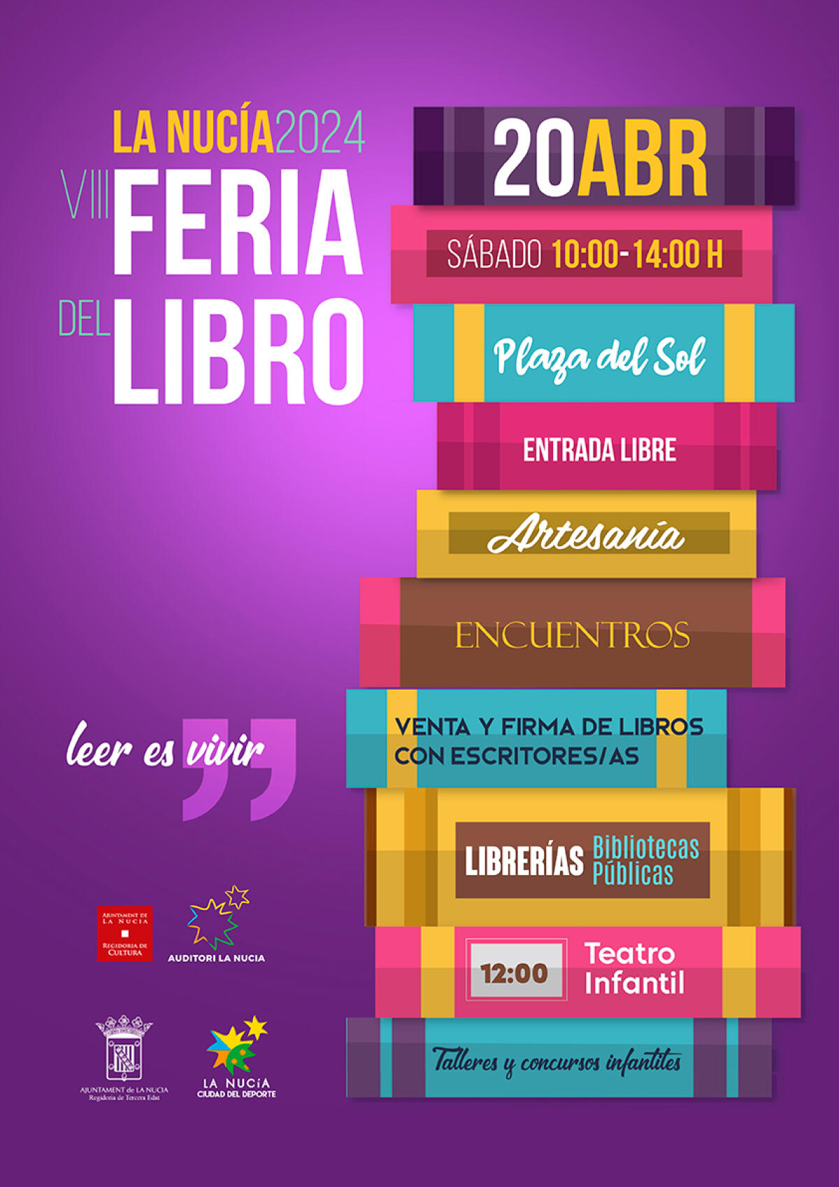 La VIII Feria del Libro contará con talleres, teatro y encuentro con escritores