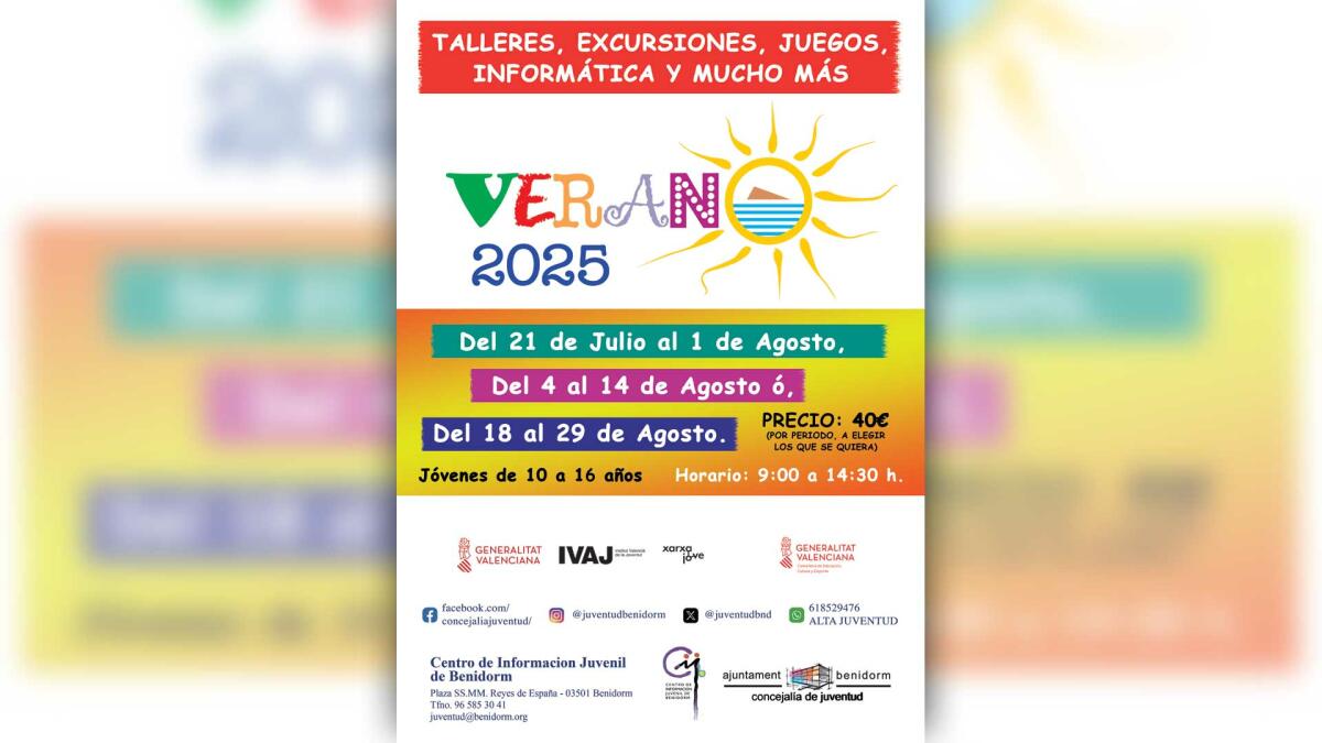 Juventud oferta el ‘Programa Verano 2025’ con tres fechas a elegir 