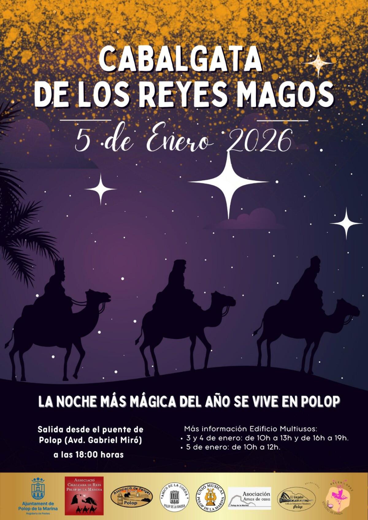 La noche m&aacute;s m&aacute;gica del a&ntilde;o llega a Polop de la Marina.