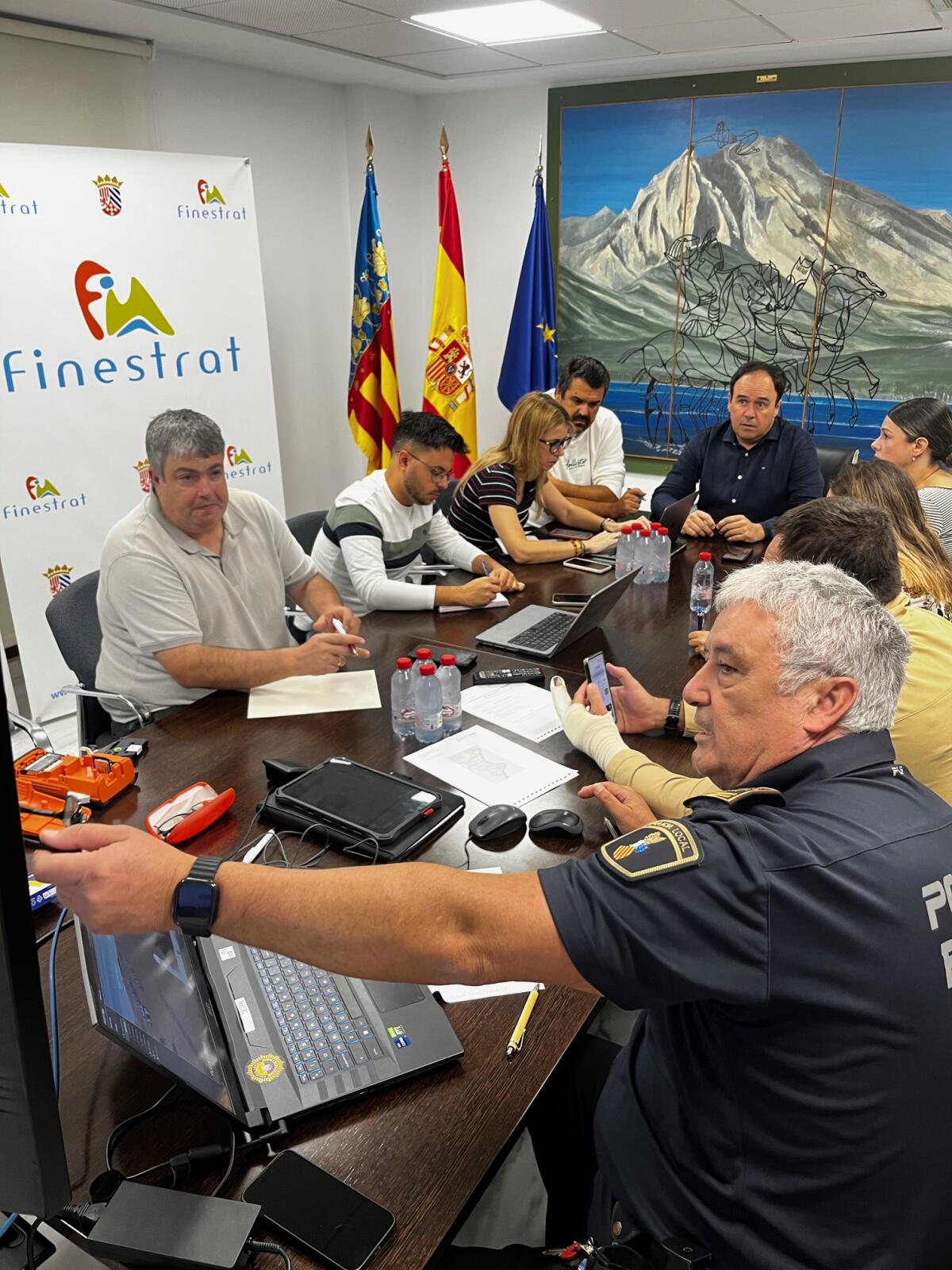 2ª reunión de CECOPAL en Finestrat para seguir la evolución de la Alerta Roja y medidas preventivas