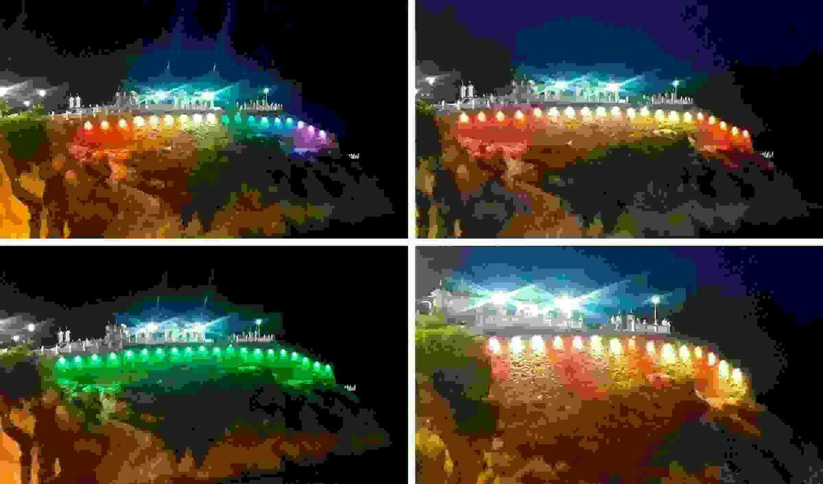 Benidorm realza su Castell con iluminaci&oacute;n ornamental.