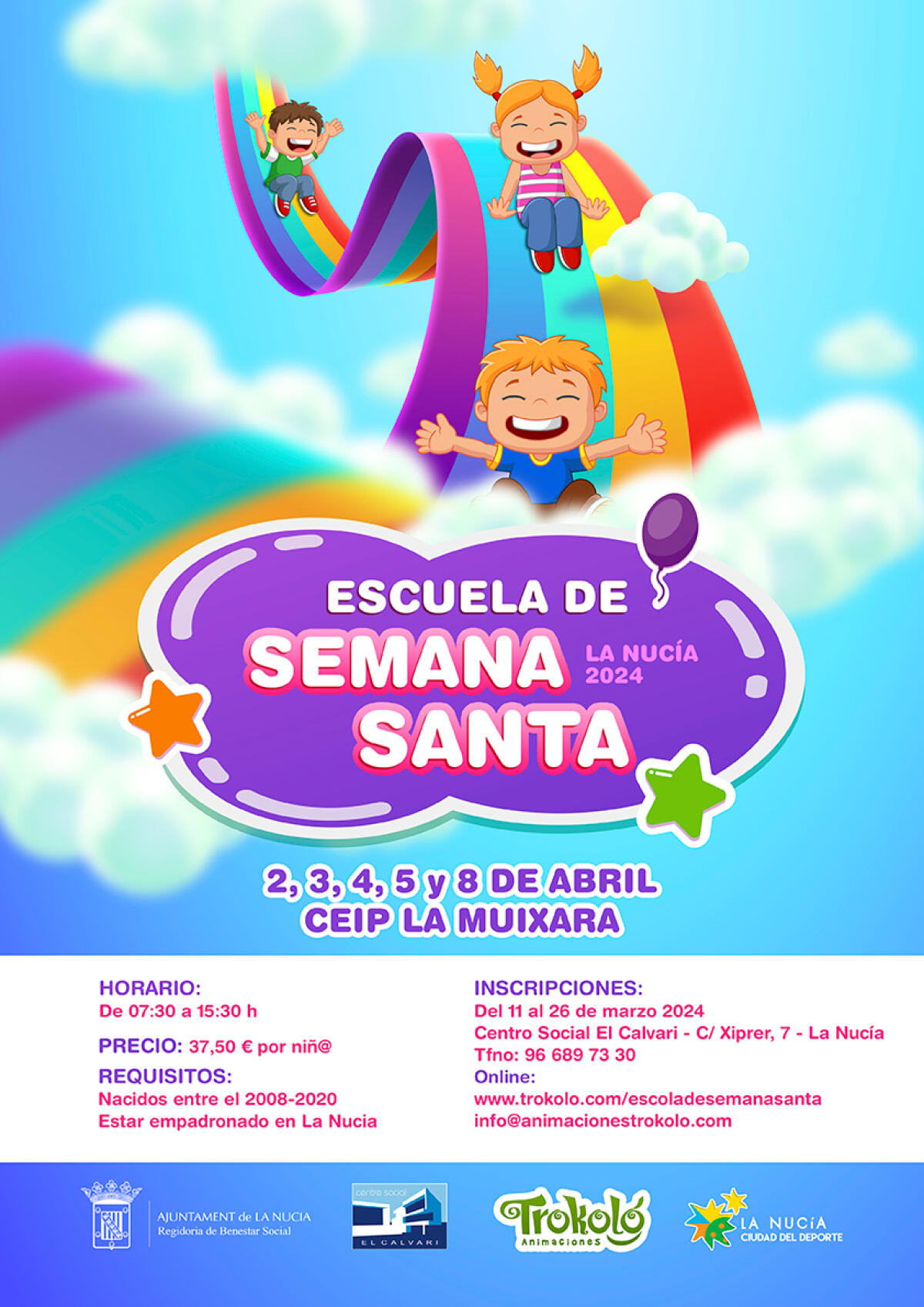 Últimos días para inscribirse en la “Escuela de Semana Santa 2024”