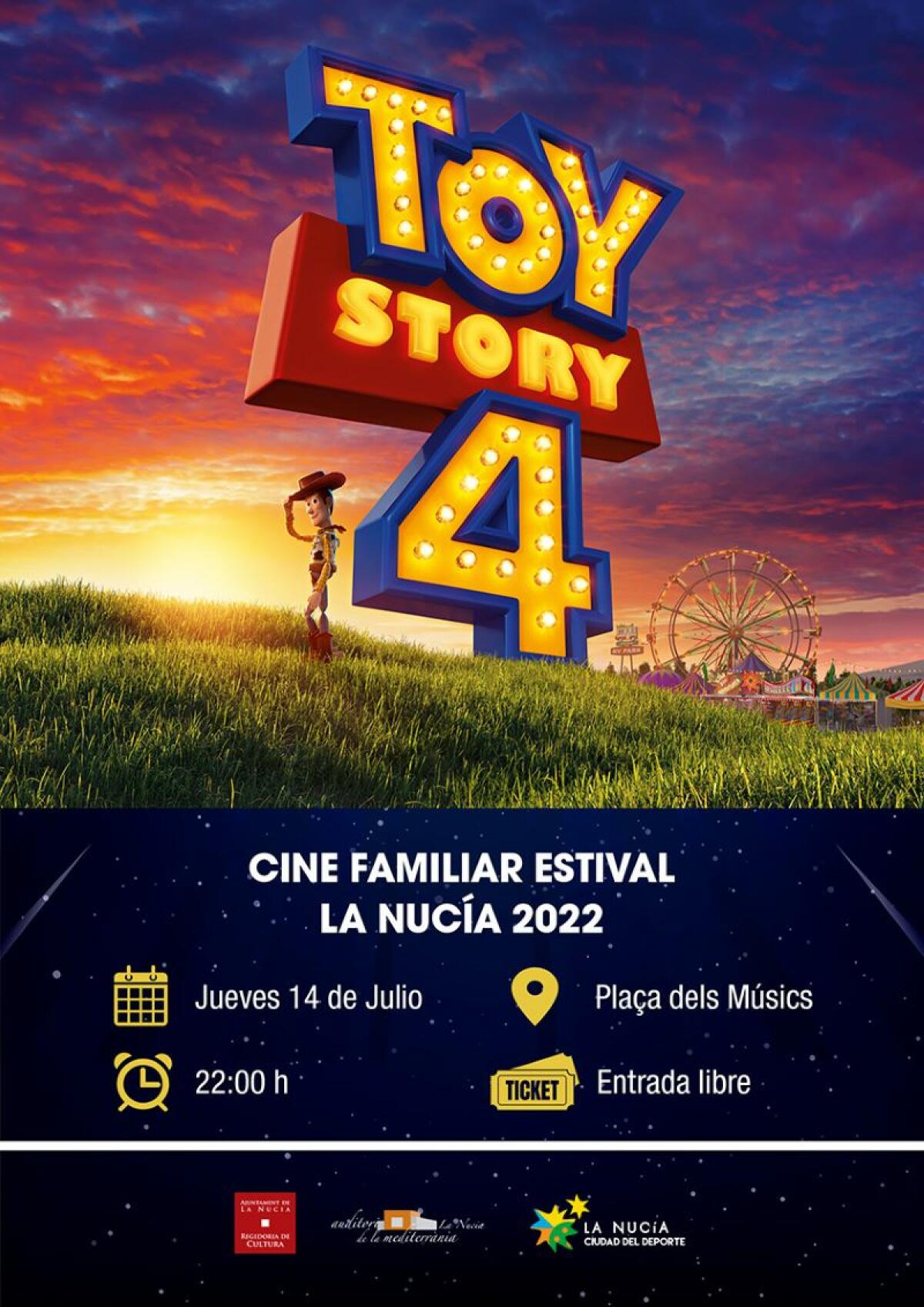 Mañana “Toy Story 4” abre el Cine Familiar Estival 2022 