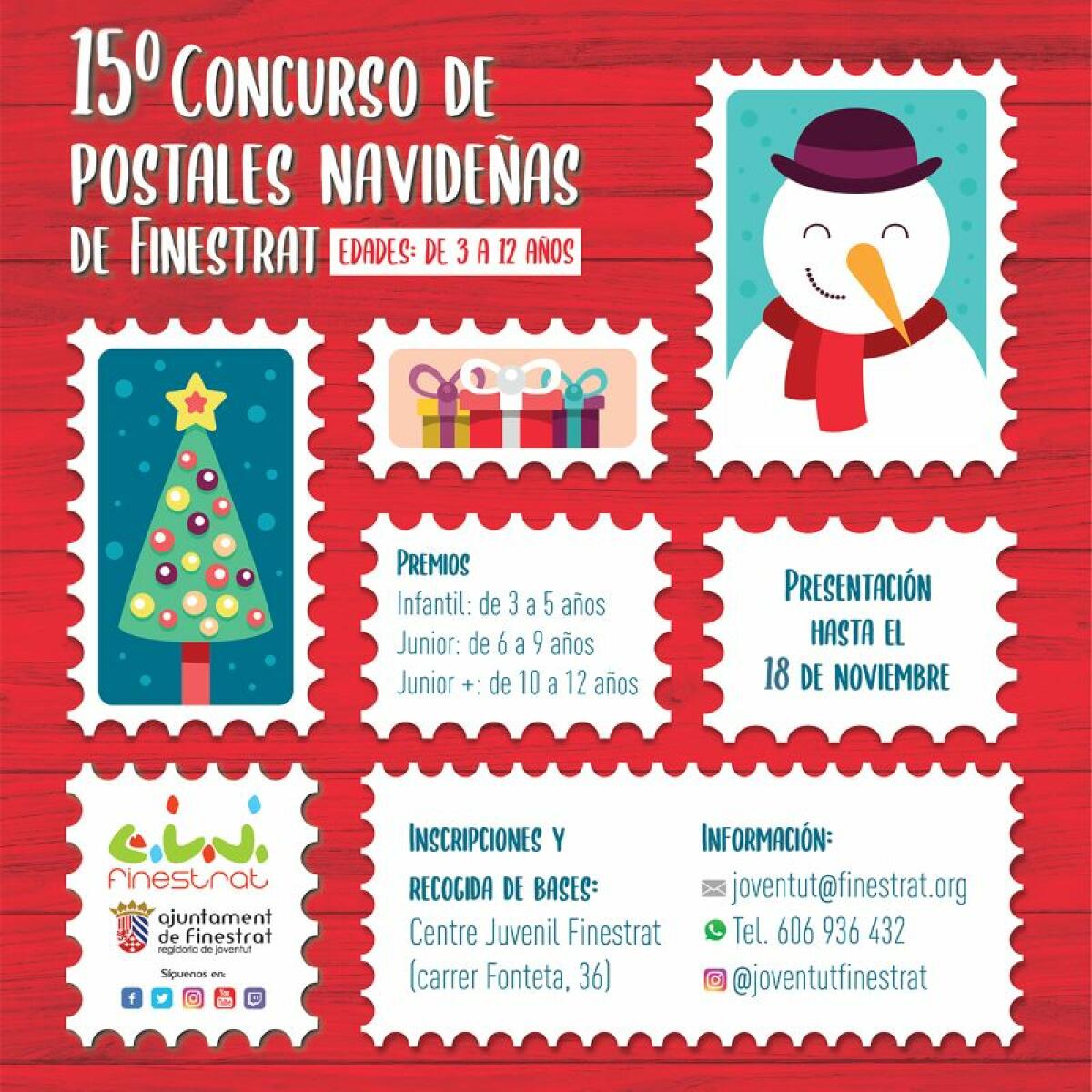 EL TRADICIONAL CONCURSO DE POSTALES NAVIDEÑAS DE FINESTRAT CUMPLE 15 AÑOS