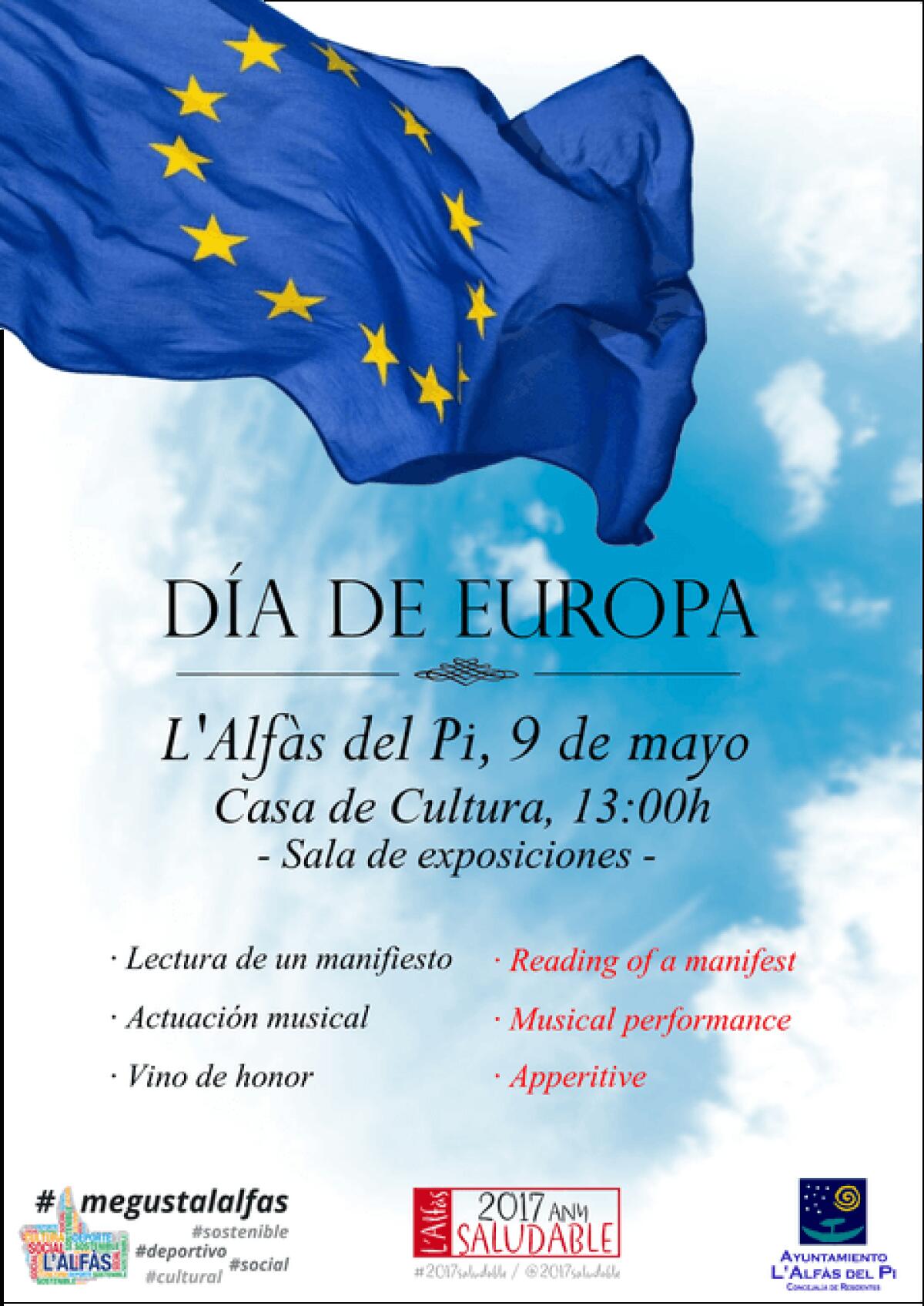 L&rsquo;Alf&agrave;s del Pi celebra el D&iacute;a de Europa como ejemplo de multiculturalidad e integraci&oacute;n