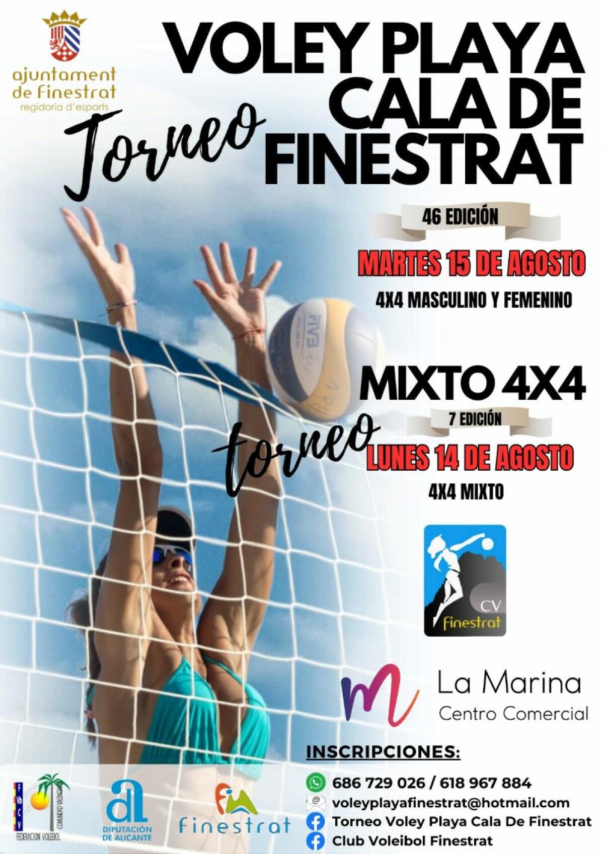 VUELVE EL TORNEO MÁS ANTIGUO DE VOLEY PLAYA, VUELVE LA 46 EDICIÓN DEL VOLEY CALA DE FINESTRAT