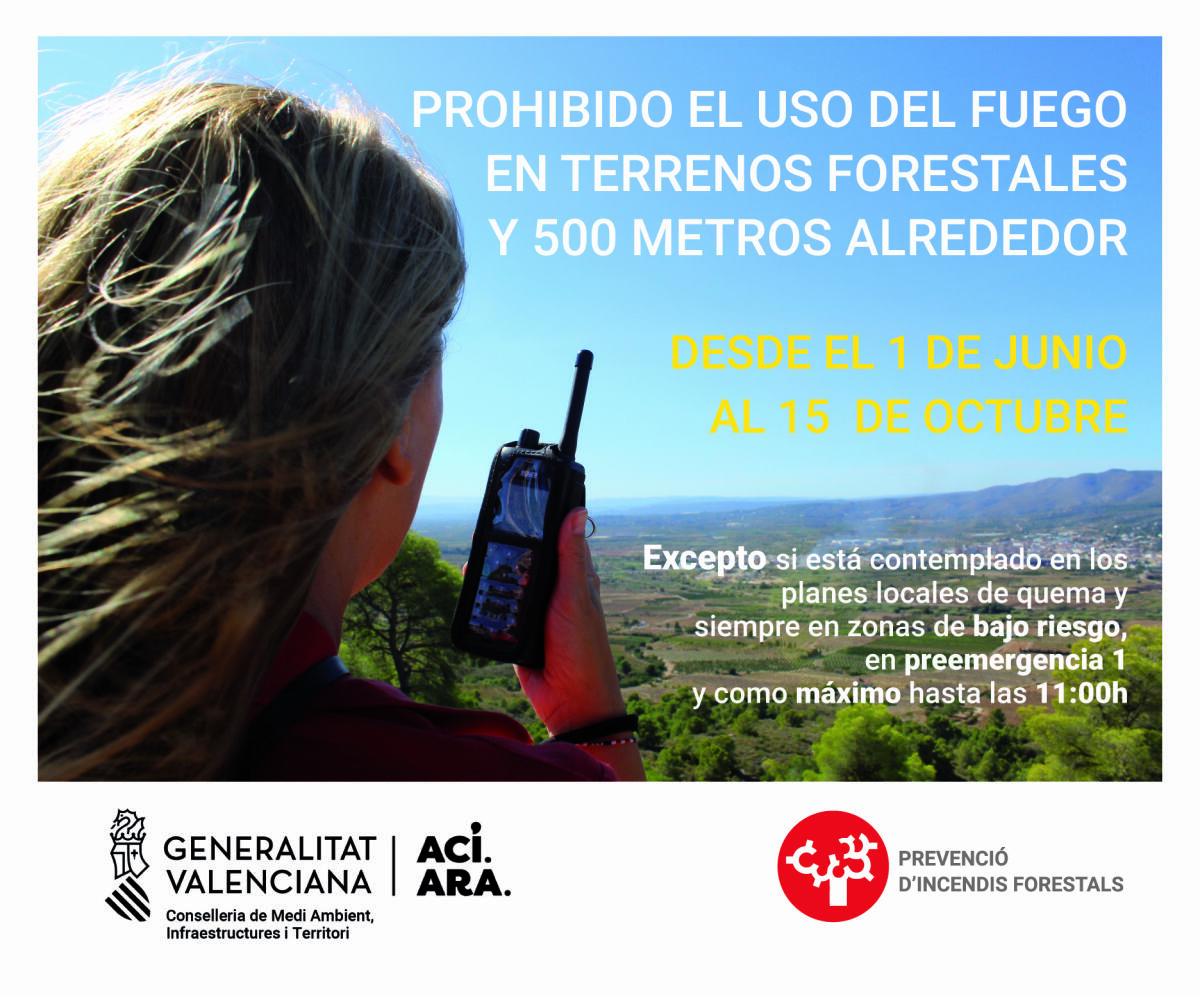 La Nucía recuerda la prohibición de quemas agrícolas del 1 de junio al 15 de octubre