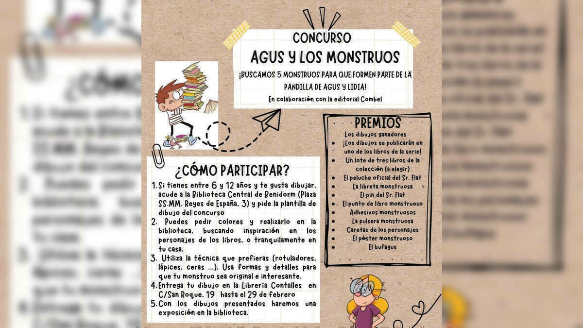 La Red de Bibliotecas participa en un concurso de dibujo infantil para encontrar a los mejores monstruos