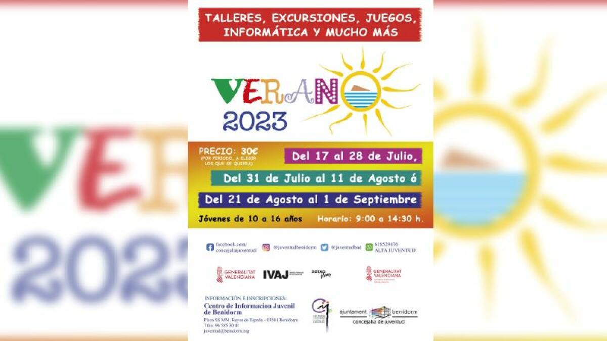 Juventud organiza el programa ‘Verano 2023’ con actividades para jóvenes de 10 a 16 años 