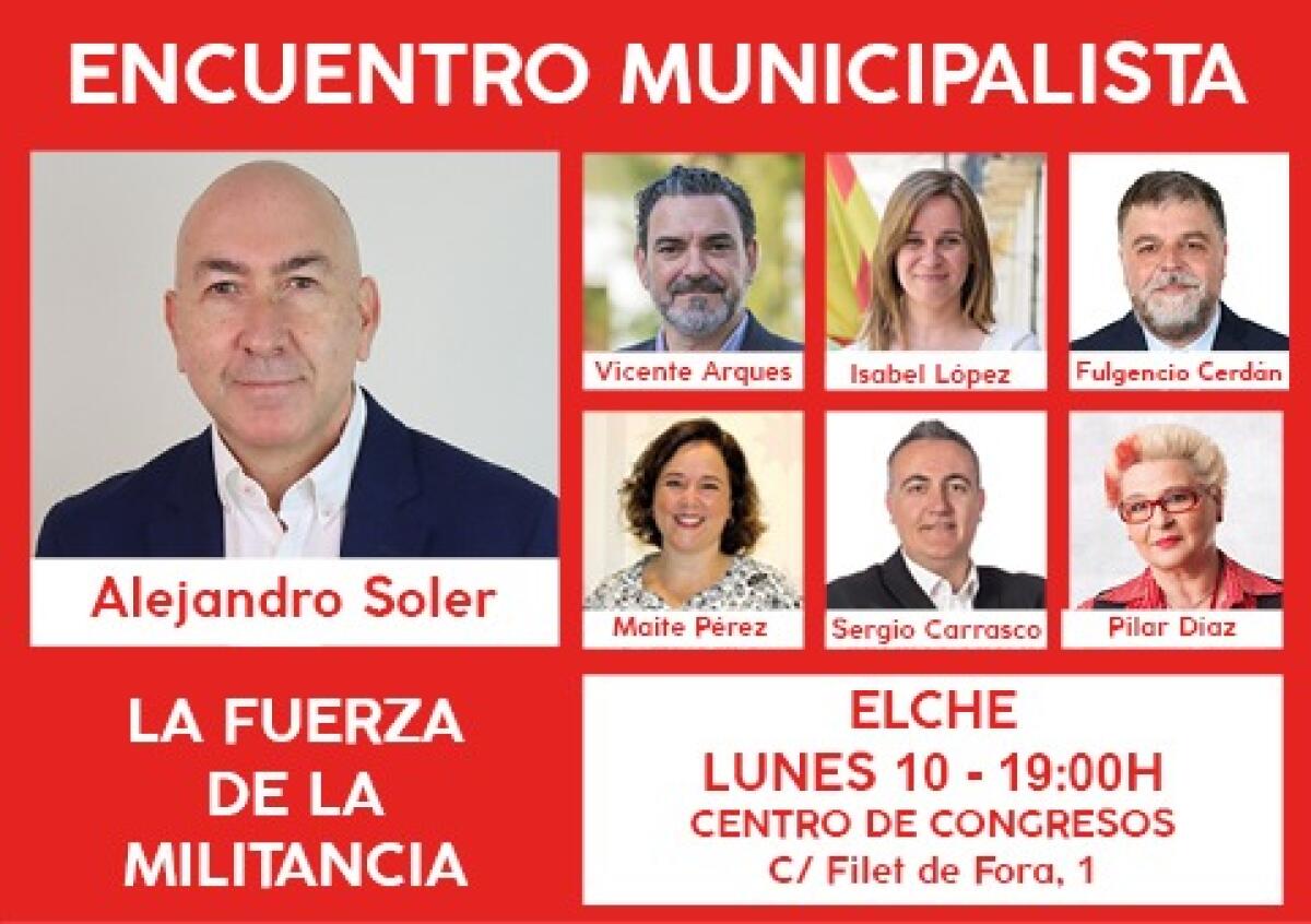 AGENDA DEL CANDIDATO A LA SECRETARÍA GENERAL DEL PSPV-PSOE PROVINCIAL, ALEJANDRO SOLER