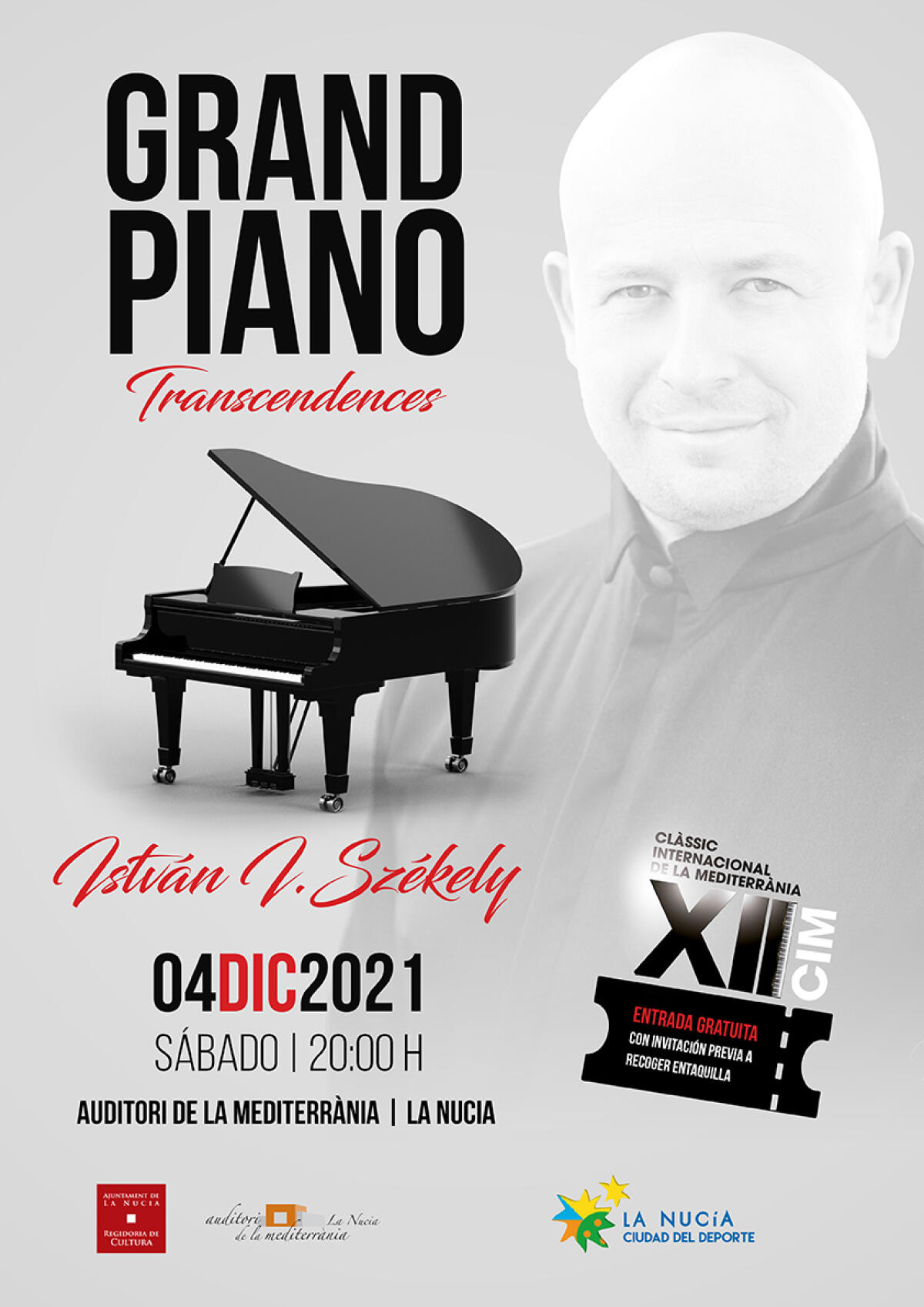 Concierto gratuito del pianista István Székely en l’Auditori