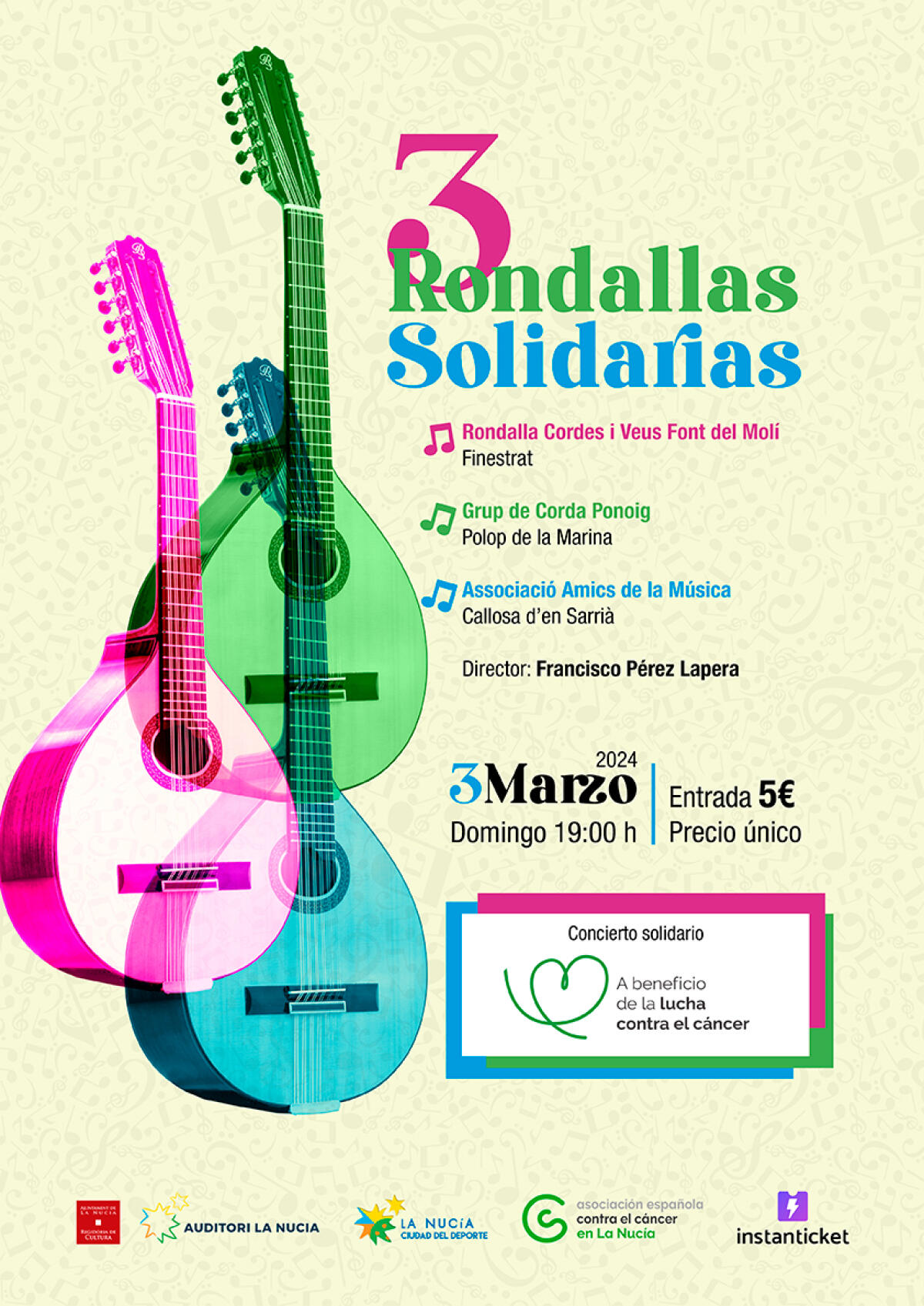 Concierto Solidario de Rondallas a beneficio de Asociación contra el Cáncer de La Nucía