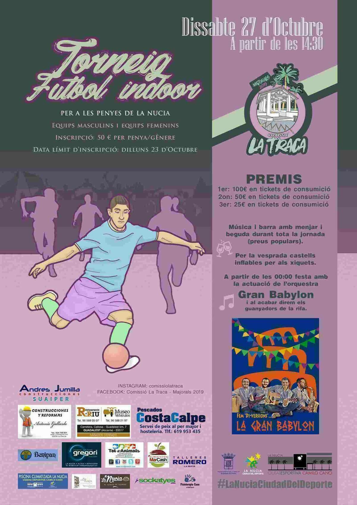 La Nuc&iacute;a &middot; 11 equipos participan en el &ldquo;Torneig F&uacute;tbol Indoor de Penyes&rdquo;