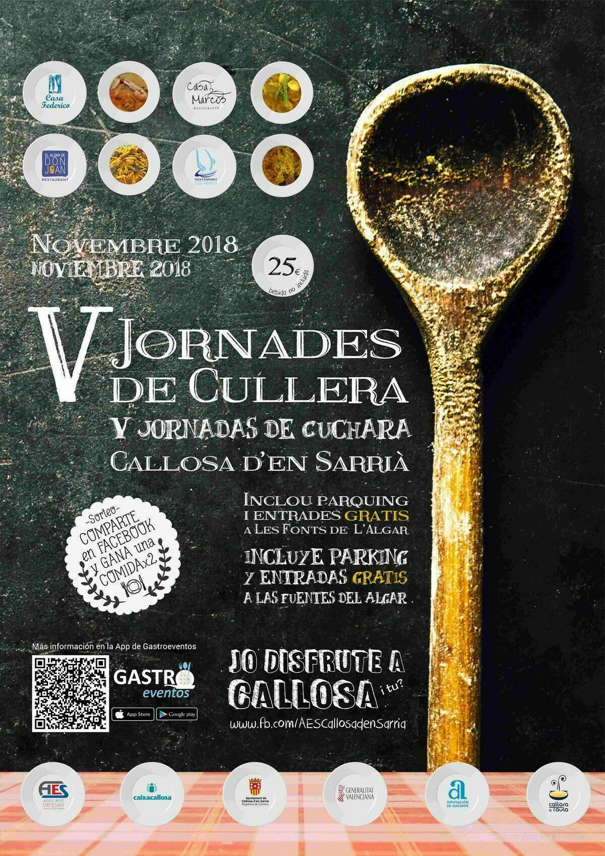  Callosa · Las Jornadas de la Cuchara vuelven a promocionar la gastronomía local en noviembre