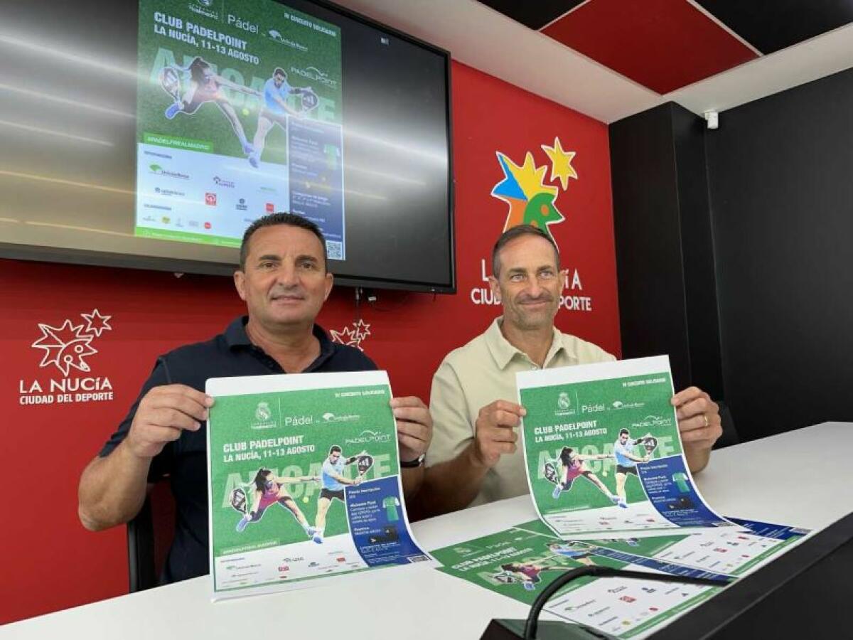 El Circuito Solidario de Pádel de la Fundación Real Madrid llega a La Nucía