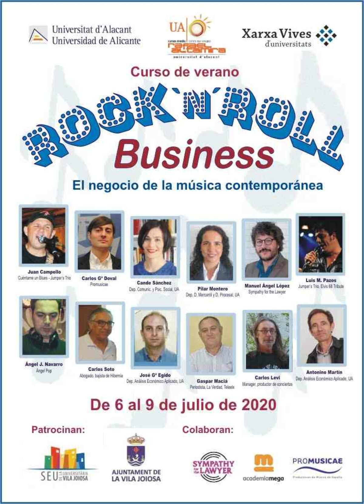 La UA dedica un Curso de Verano al negocio de la m&uacute;sica contempor&aacute;nea coordinado por la Sede Universitaria de la Vila Joiosa