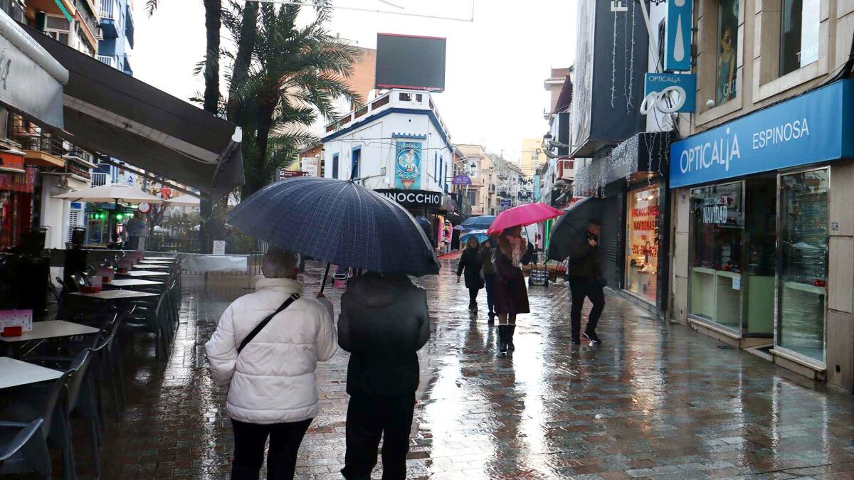 La lluvia del d&iacute;a de Navidad deja hasta 48 litros por metro cuadrado en Benidorm