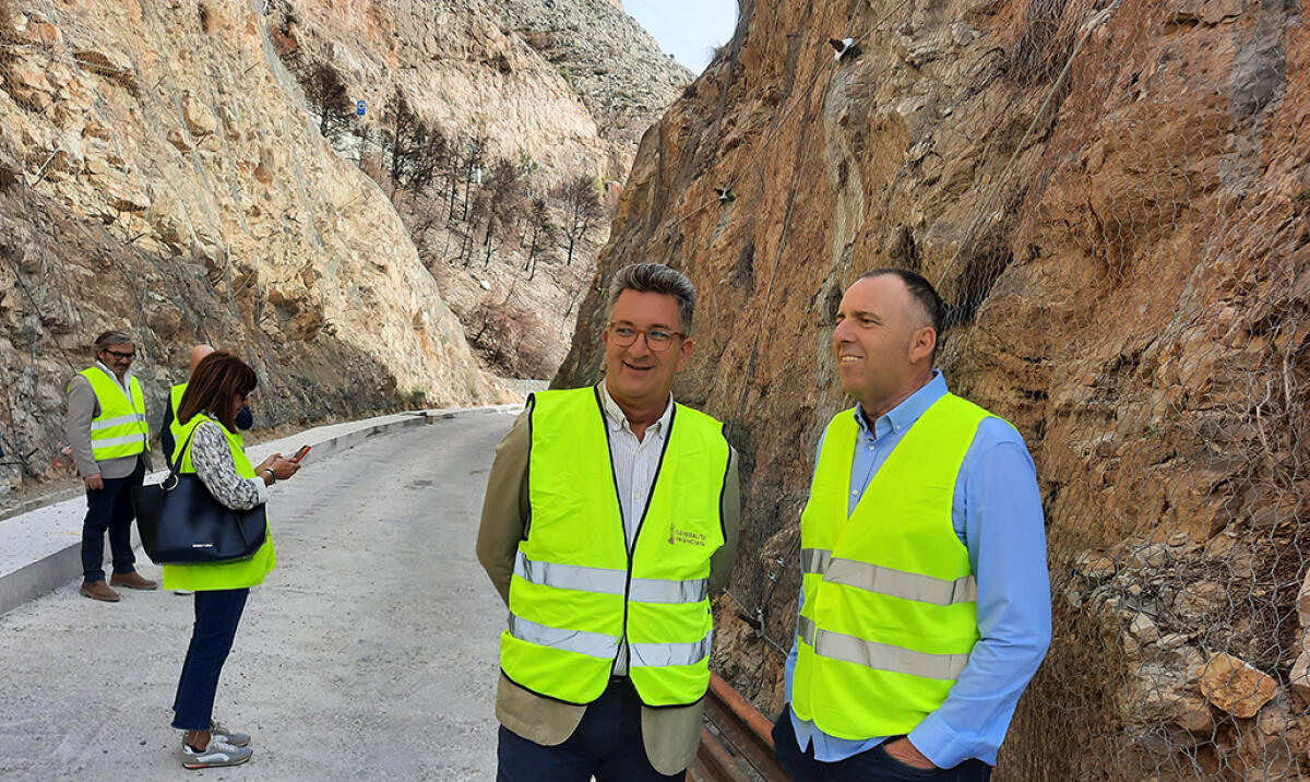 El Alcalde visita junto al conseller Martínez Mus las obras de emergencia del TRAM a su paso por Altea