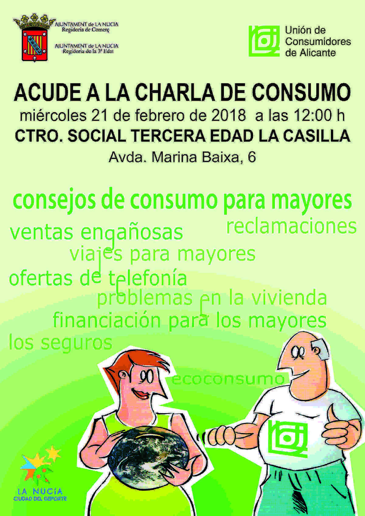 Charla sobre &ldquo;Consejos de Consumo para mayores&rdquo;  de la OMIC La Nuc&iacute;a