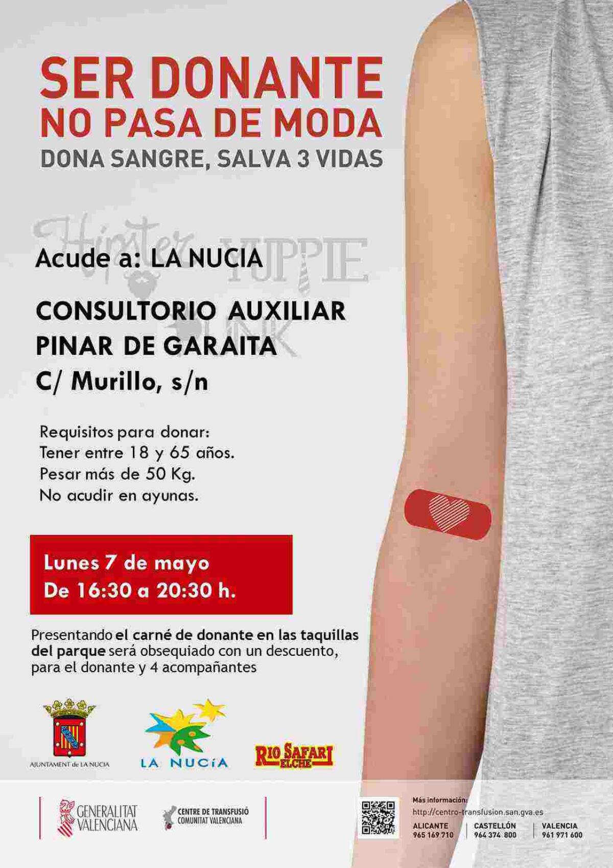 La Nuc&iacute;a &middot; Donaci&oacute;n de Sangre en el Consultorio de Pinar el pr&oacute;ximo lunes