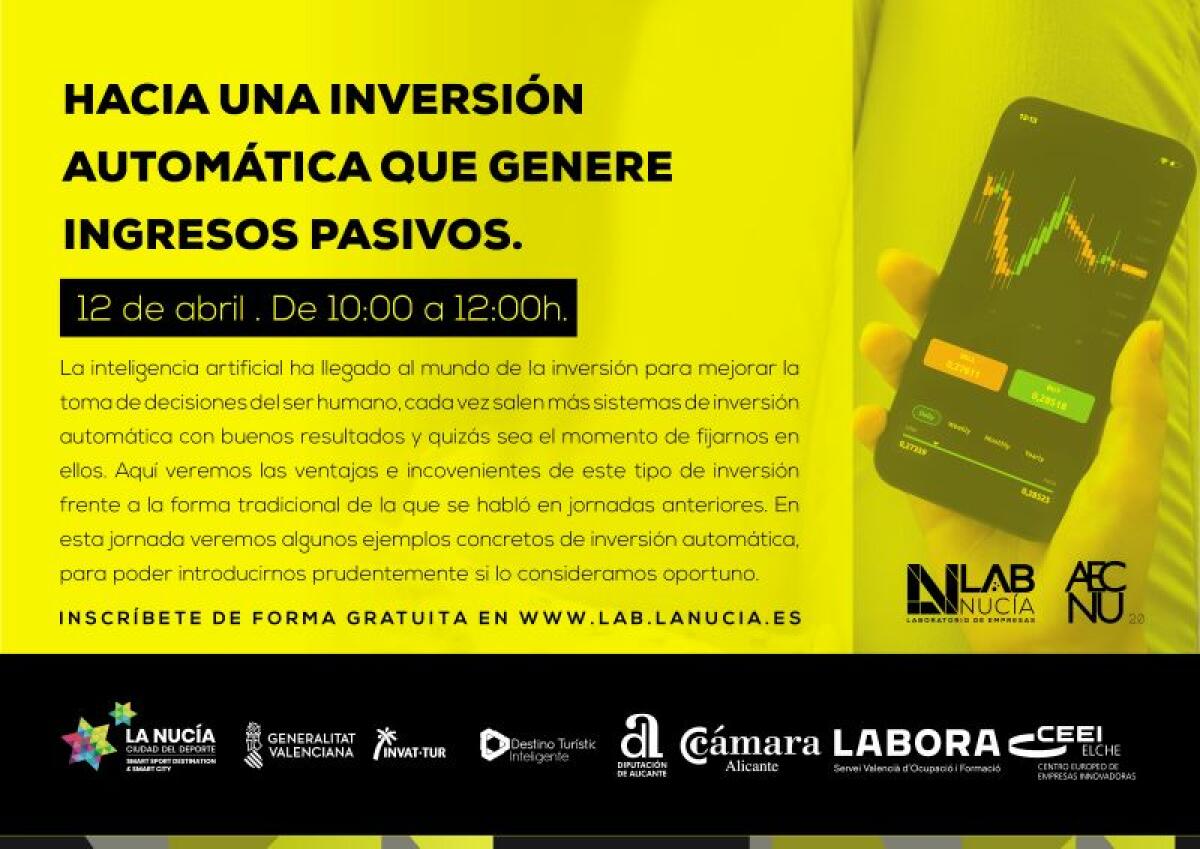 Jornada sobre “Inversión Automática en Bolsa” en el Lab_Nucia