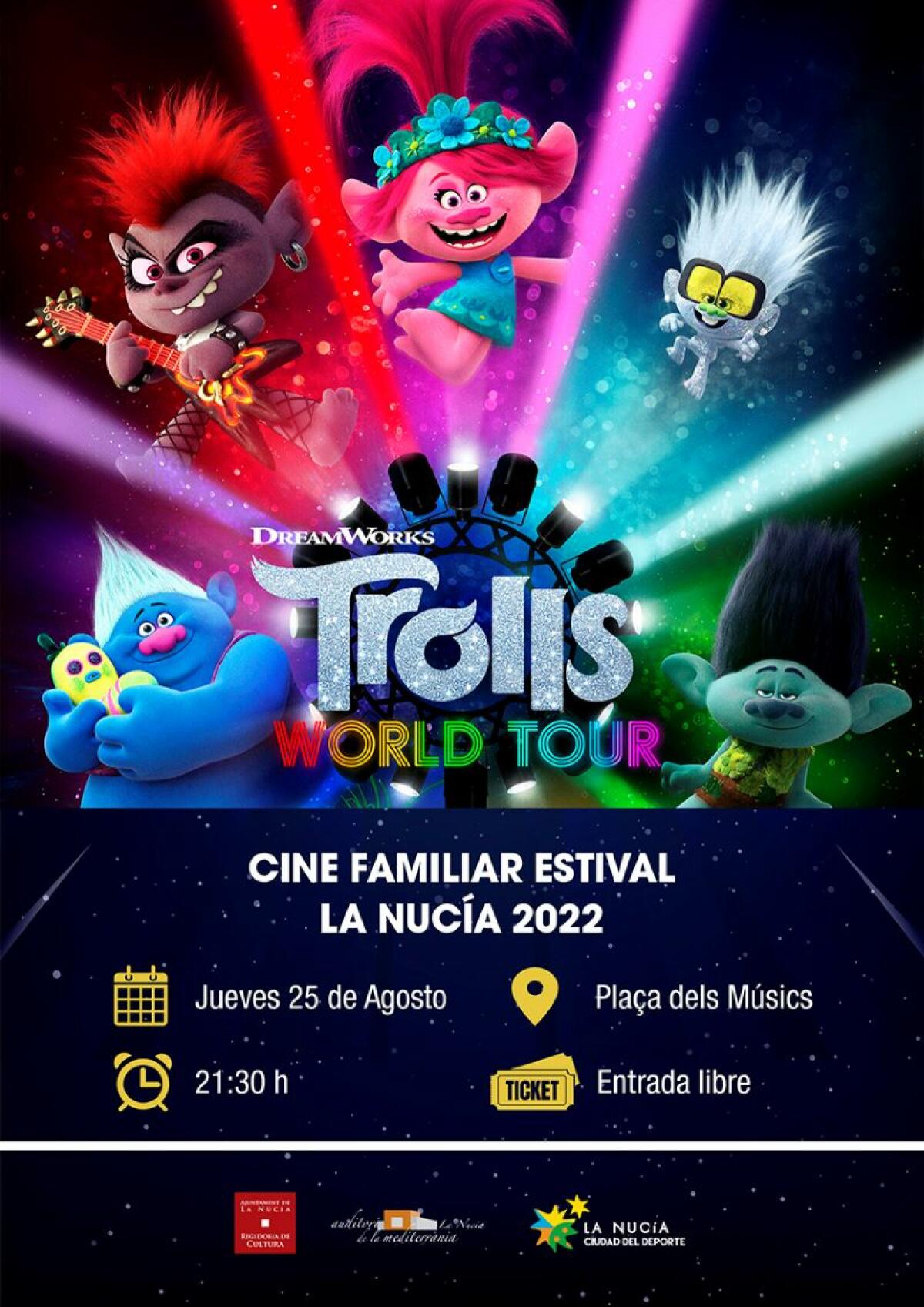 “Trolls 2: Gira Mundial” esta noche en la plaça dels Musics  