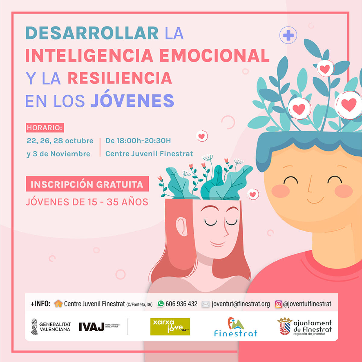 FINESTRAT TRABAJA CON LOS JÓVENES LA INTELIGENCIA EMOCIONAL PARA AFRONTAR LAS HUELLAS CAUSADAS POR LA PANDEMIA