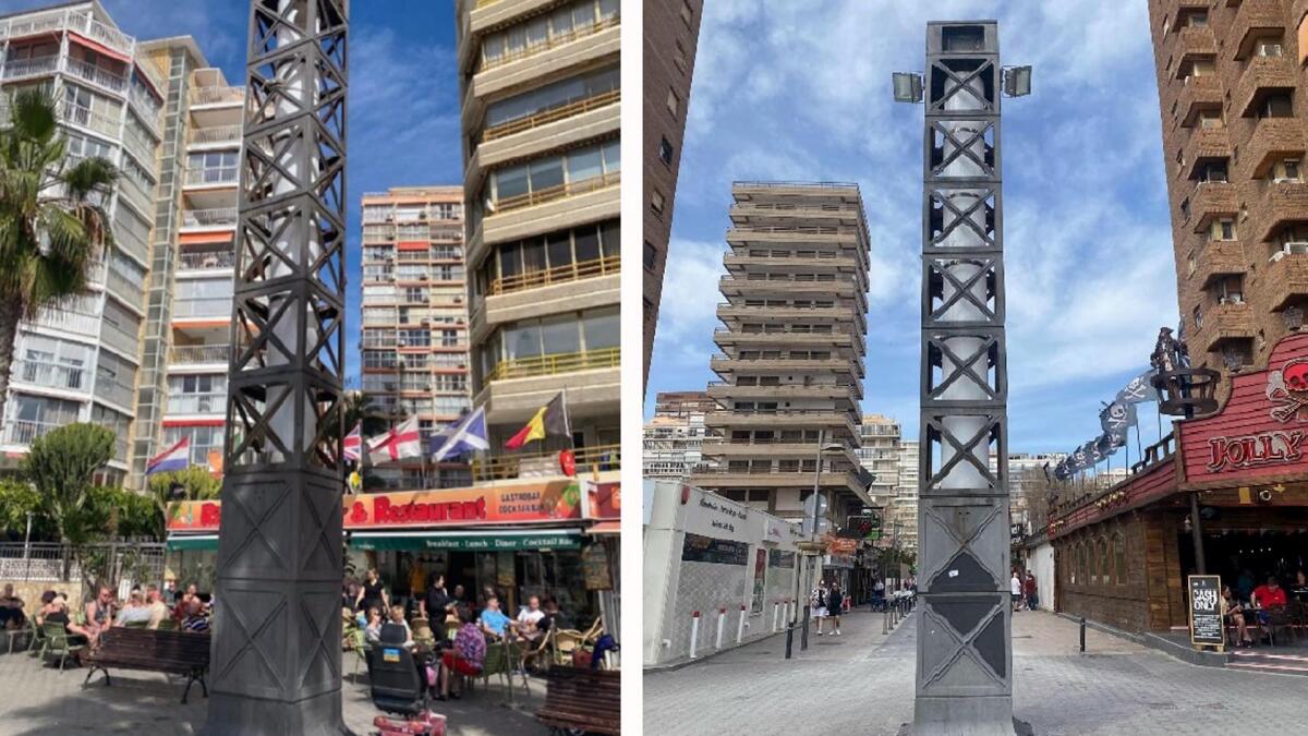 Benidorm aprueba el proyecto de rehabilitación de las columnas ‘Andrea’ del Paseo de Levante por 665.784 euros