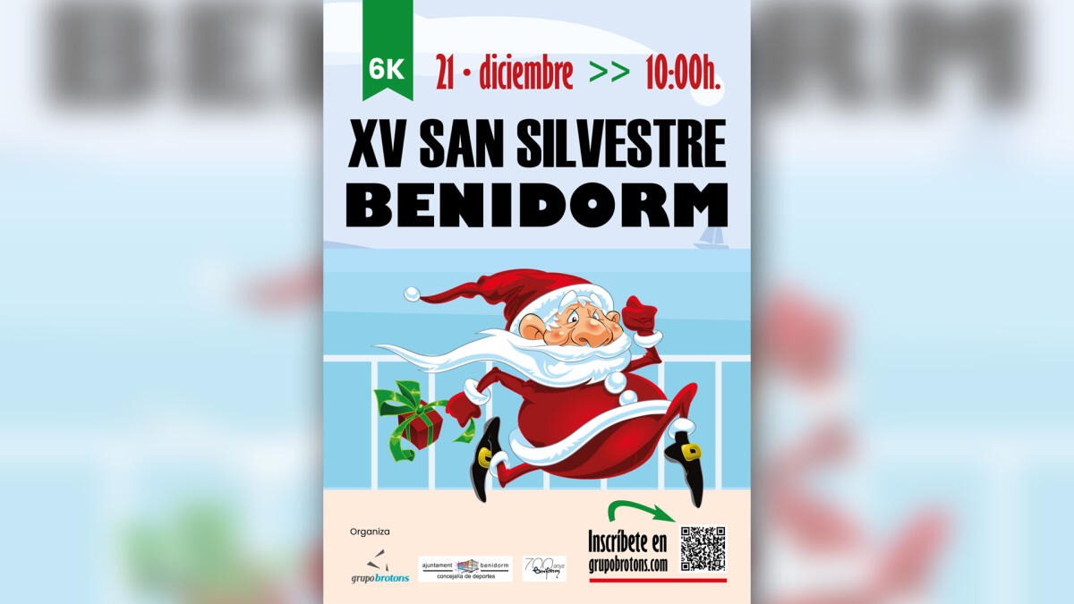 Las calles de Benidorm albergar&aacute;n el pr&oacute;ximo 21 de diciembre la XV edici&oacute;n de la popular San Silvestre 