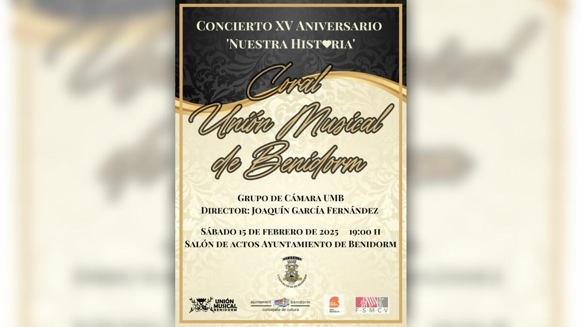 La Coral de la Unión Musical de Benidorm celebra el sábado su 15º aniversario con un concierto 