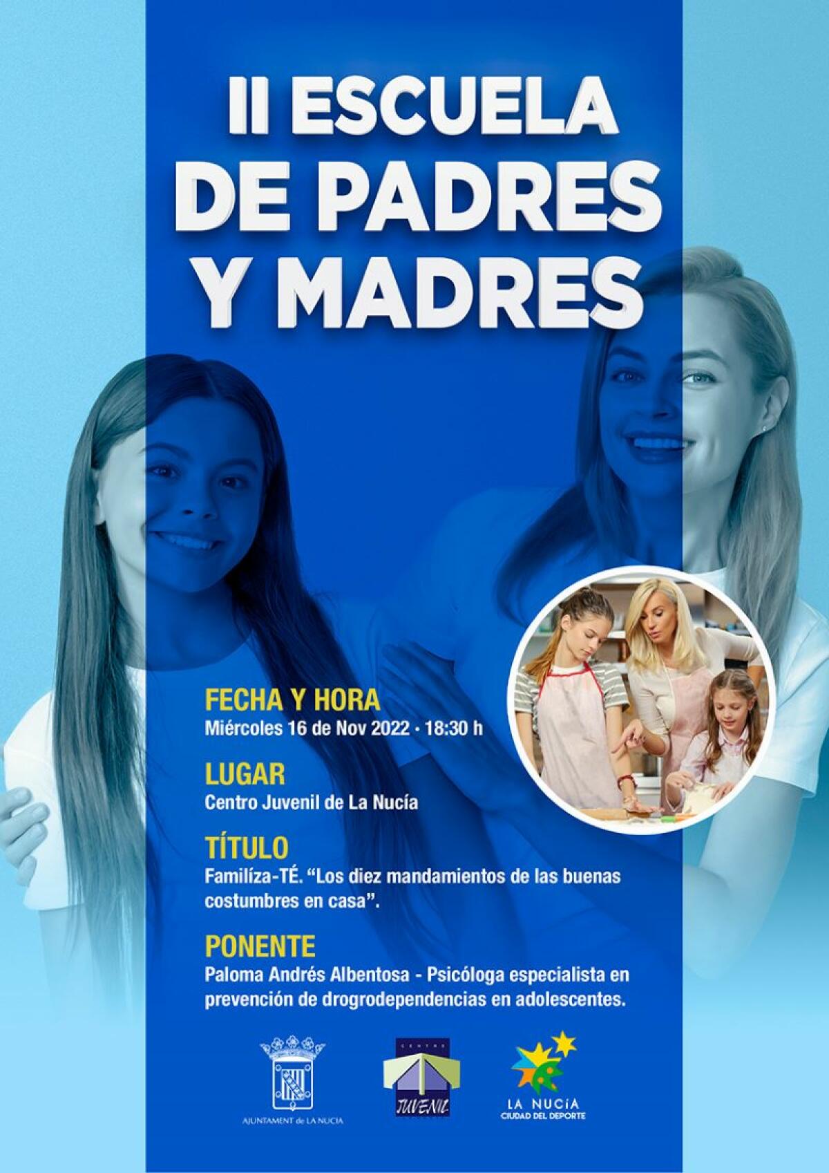 La II Escuela de Madres y Padres comienza con “Familiza-té” esta tarde 