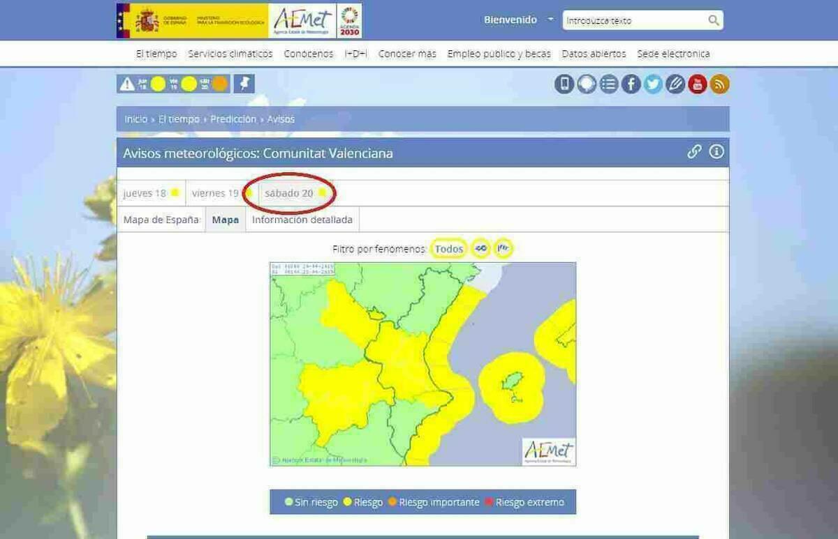 Benidorm se prepara antes posibles lluvias intensas o fenómenos costeros