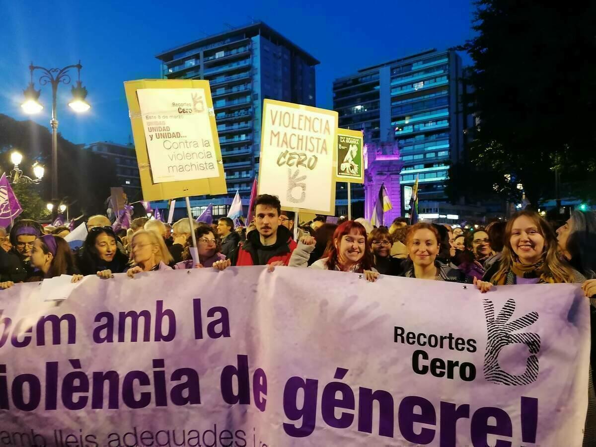 Recortes Cero acude al 8M para reivindicar  la unidad y más recursos contra el machismo