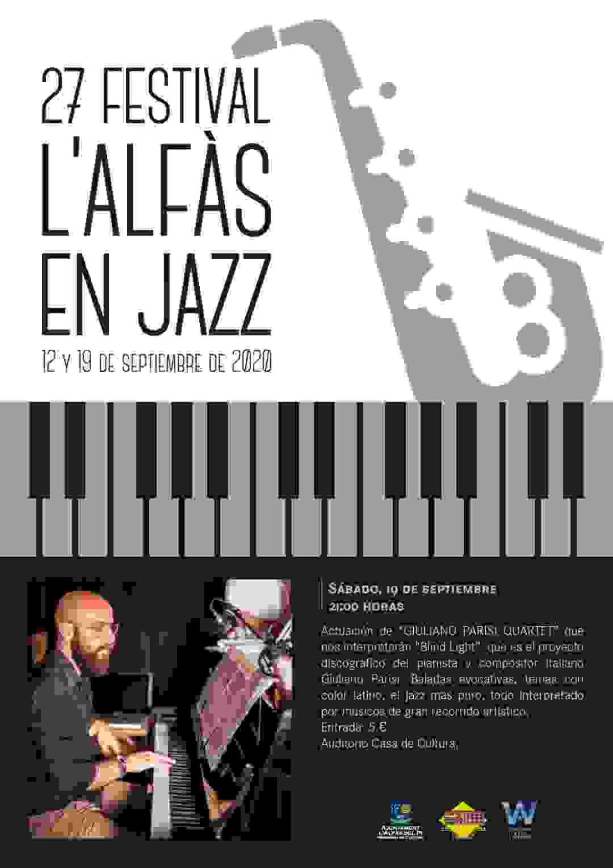 Nueva cita para los amantes del Jazz este s&aacute;bado en la Casa de Cultura de l&rsquo;Alf&agrave;s
