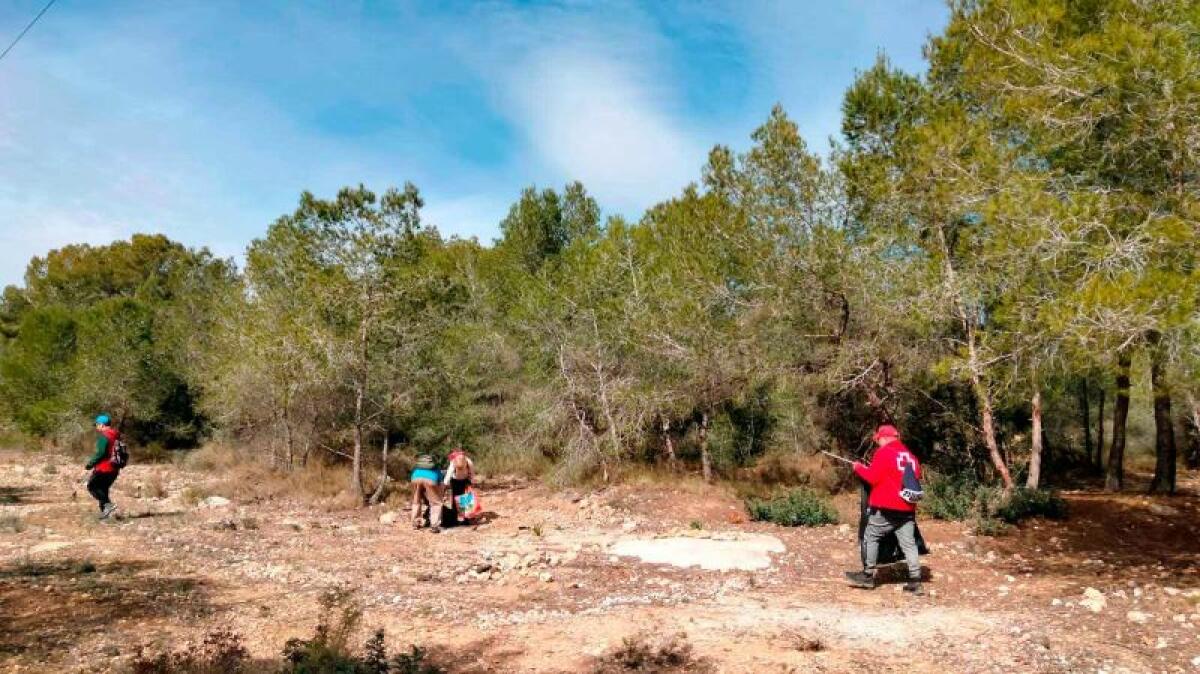 Voluntarios de Cruz Roja de Benidorm limpian El Moralet