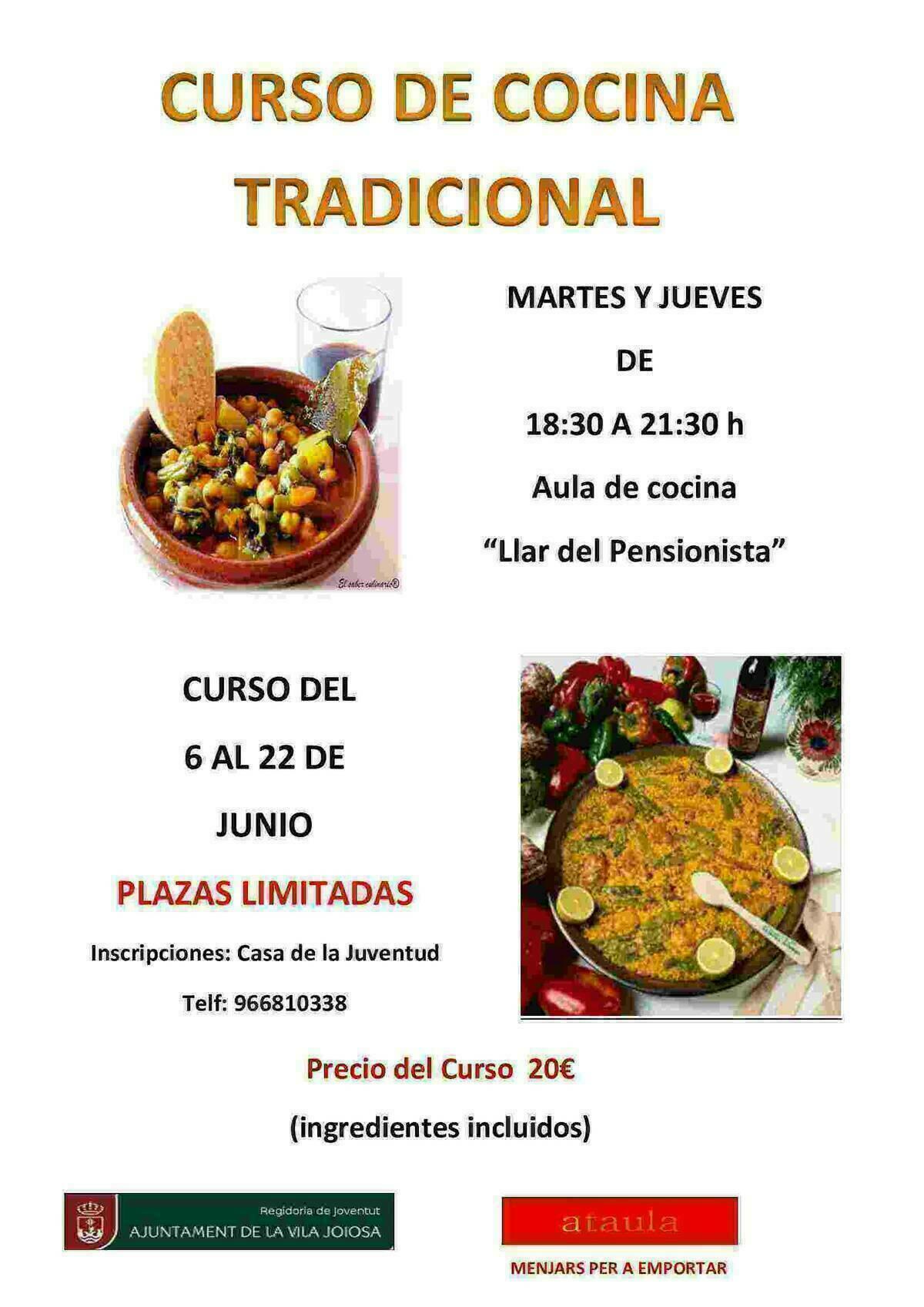 La Vila &middot; Juventud organiza un curso de cocina tradicional 