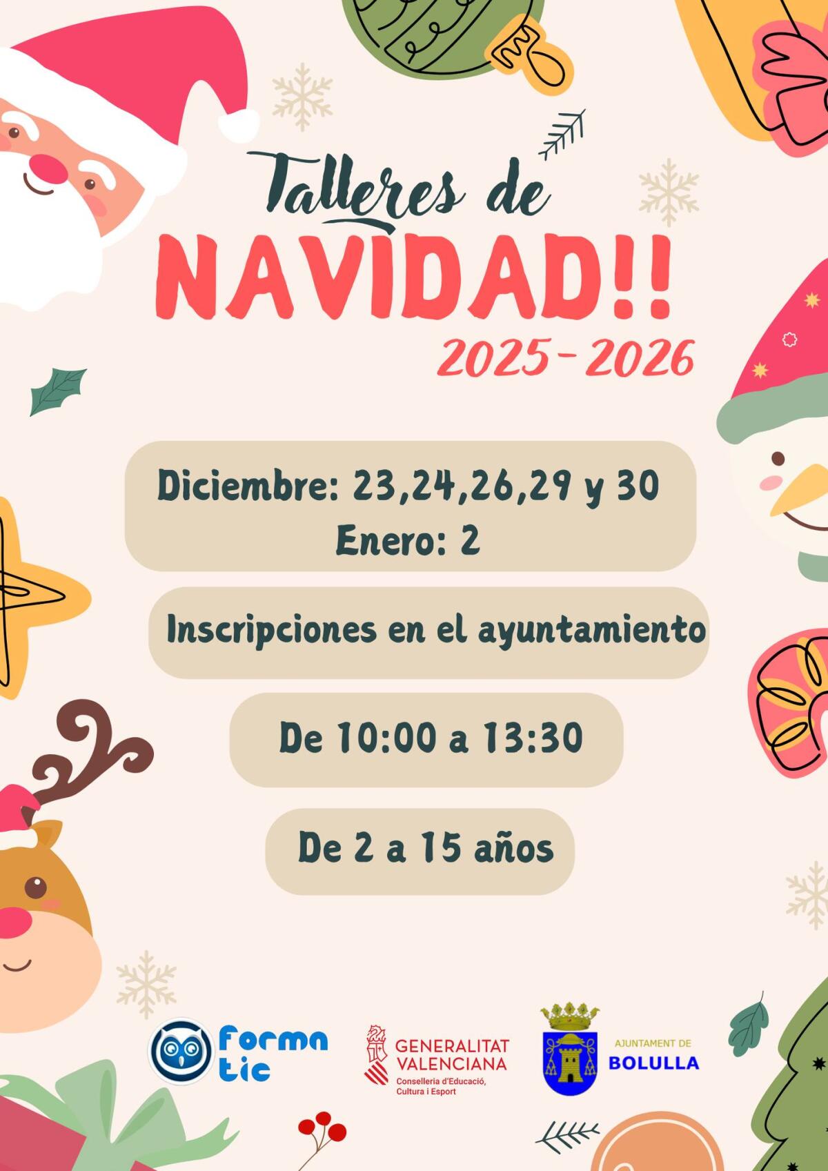 Agenda de cultura comarcal del 29 al 4 de enero