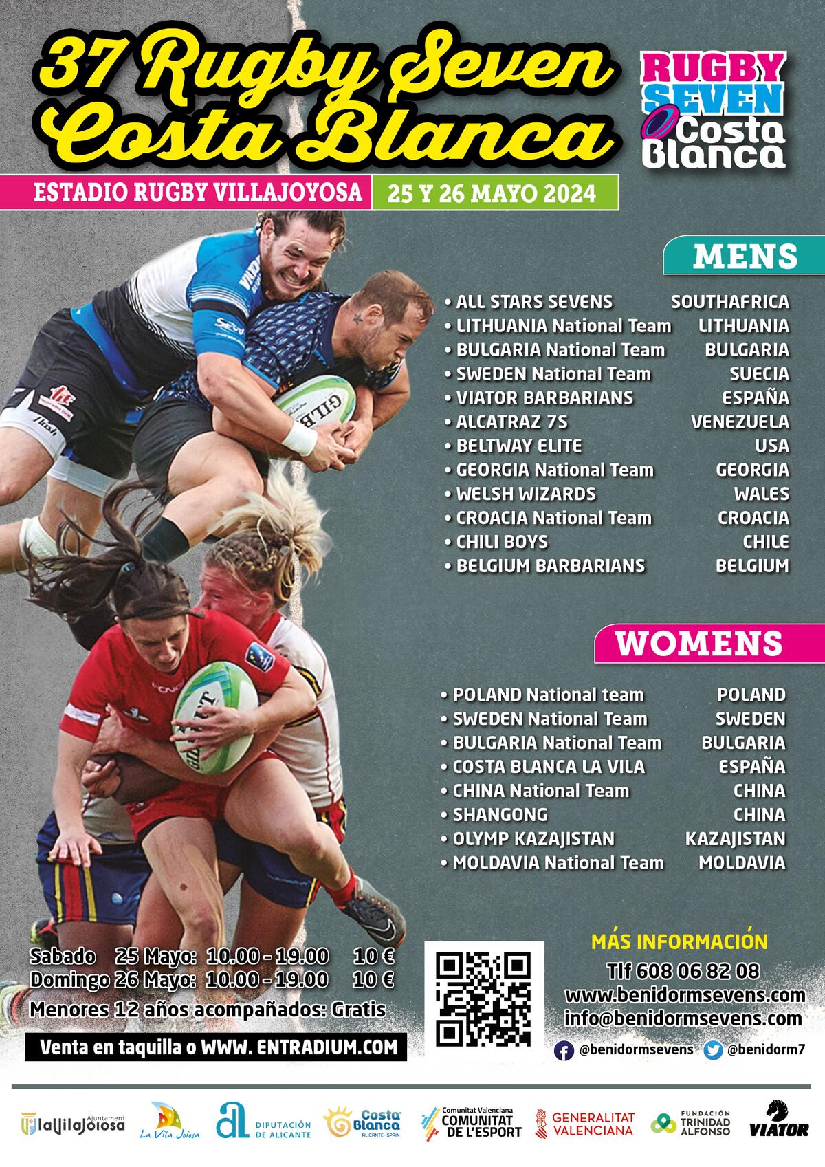 20 selecciones internacionales compiten en la 37 edición del Costa Blanca Rugby Sevens que se celebra este fin de semana en Villajoyosa