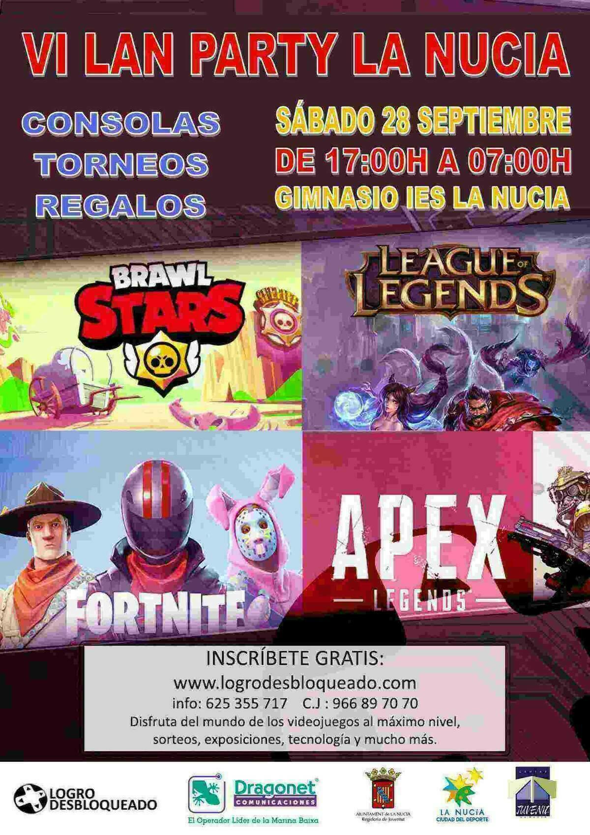 La VI #PartyTecnológicaLaNucía contará con 6 Campeonatos de Videojuegos