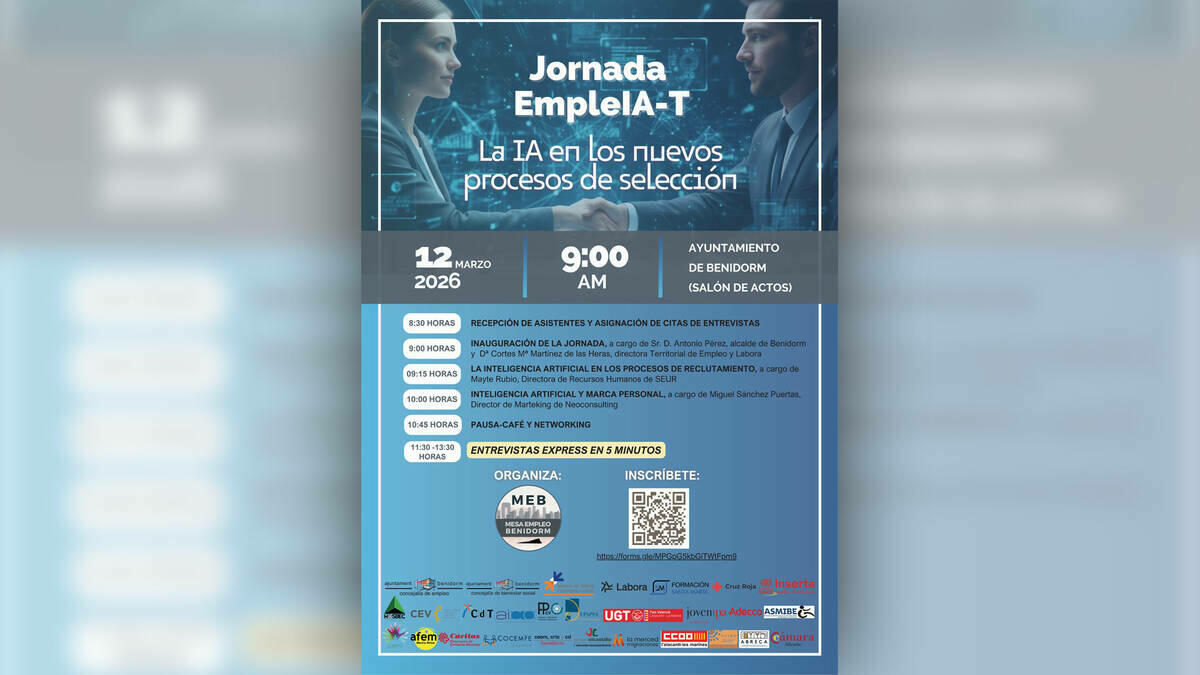 Benidorm acoge una jornada de la Mesa de Empleo sobre la IA y los procesos de selecci&oacute;n