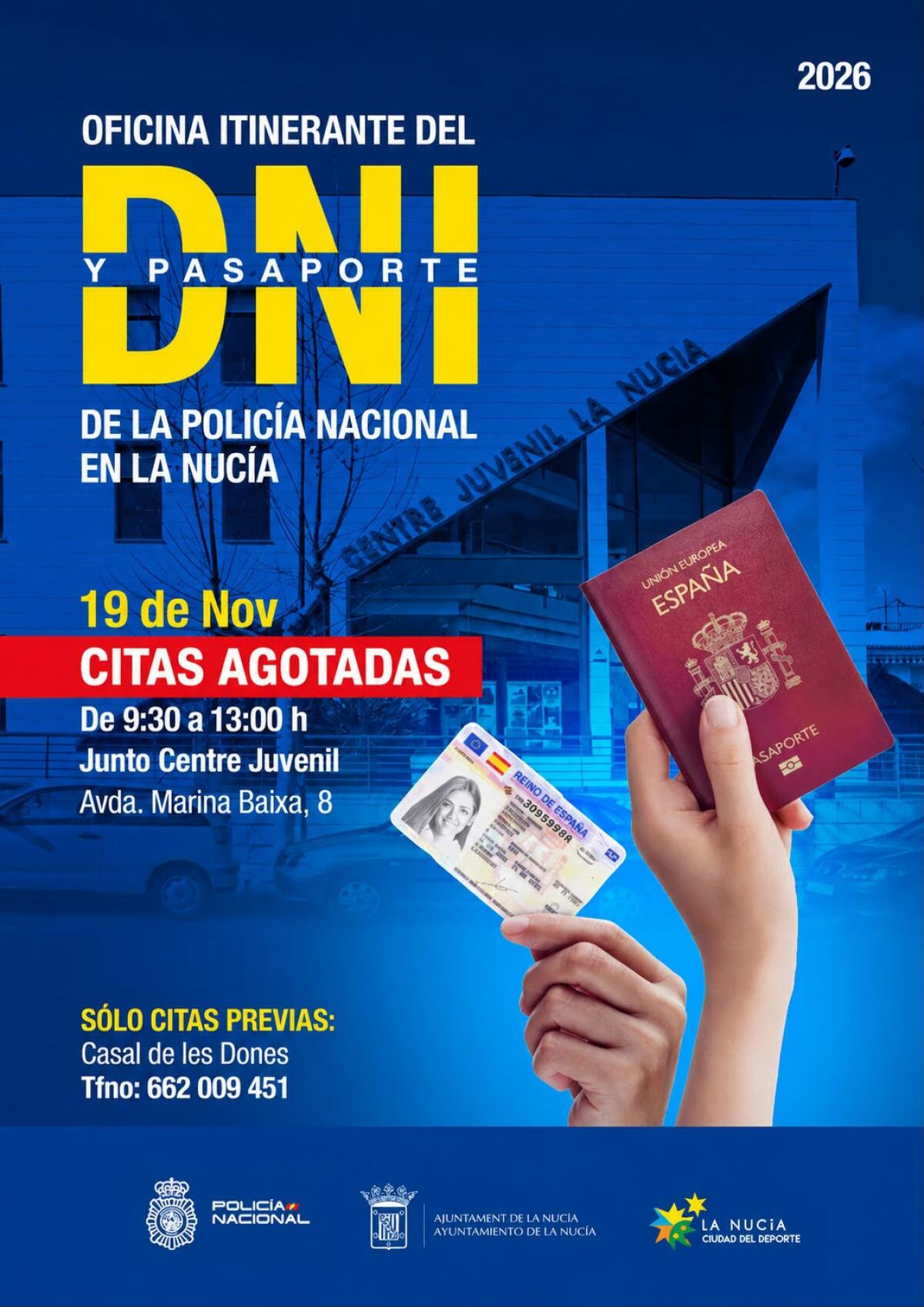 La Oficina del DNI agota las &ldquo;citas previas&rdquo; para su visita de noviembre