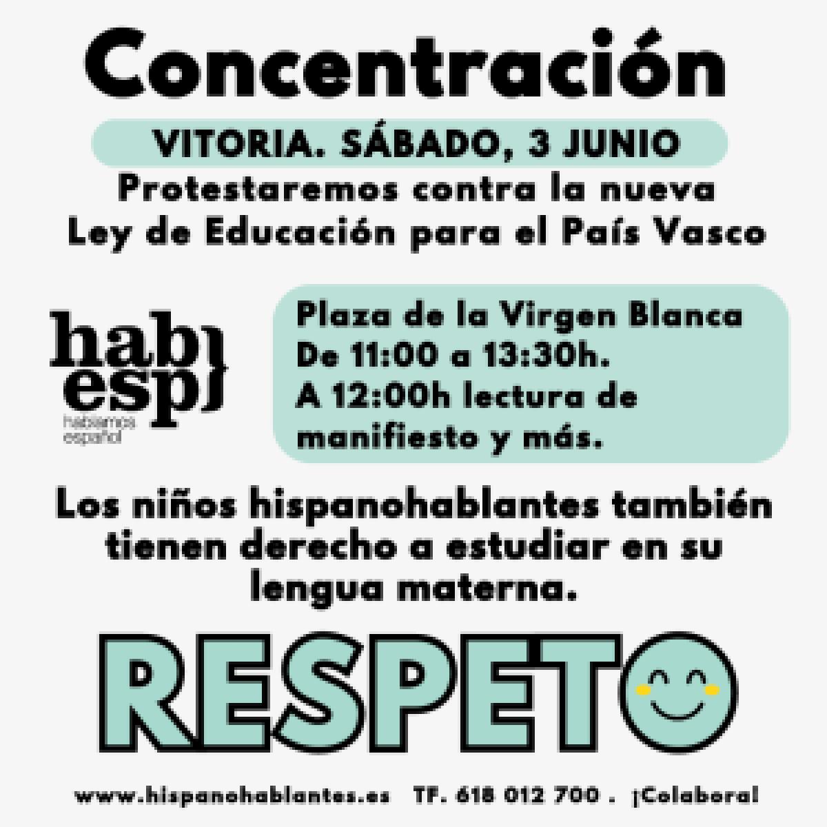 ¡Concentración en Vitoria el sábado 3 de junio!