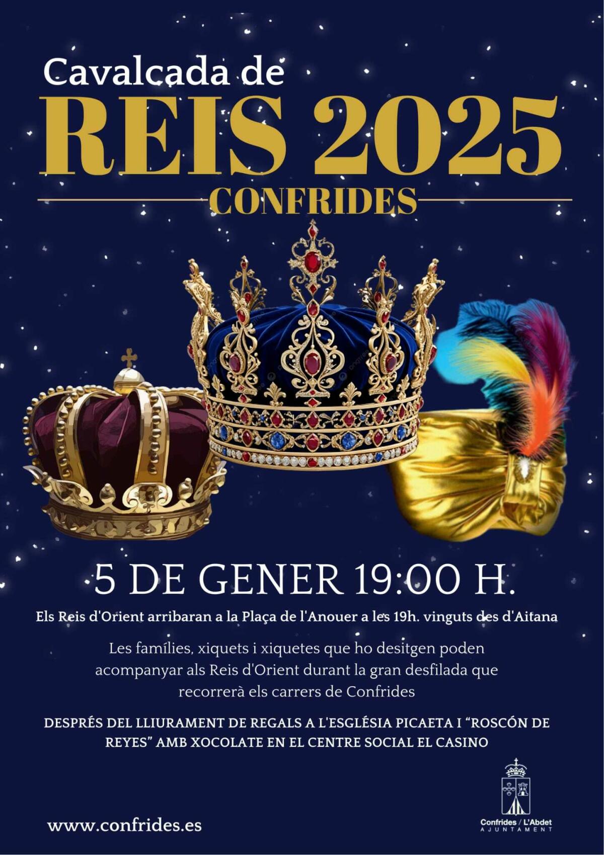 Confrides se prepara para una noche m&aacute;gica con la llegada de los Reyes Magos
