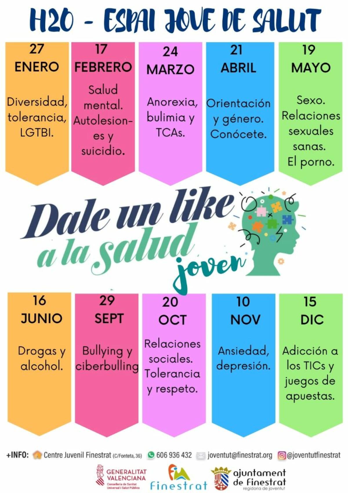 LA CONCEJALÍA DE JUVENTUD ORGANIZA EL “H2O ESPAI DE SALUT JOVE” PARA JÓVENES DE 12 A 30 AÑOS